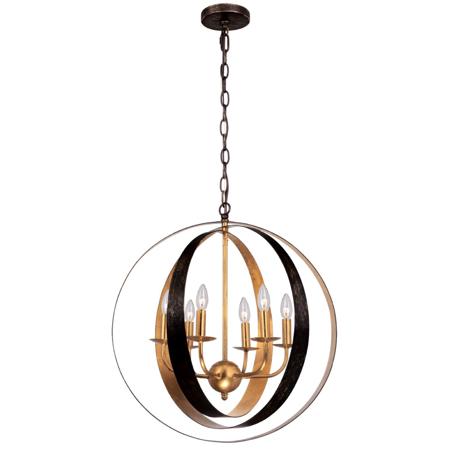 Luna 21 Inch 6 Light Mini Chandelier by Crystorama