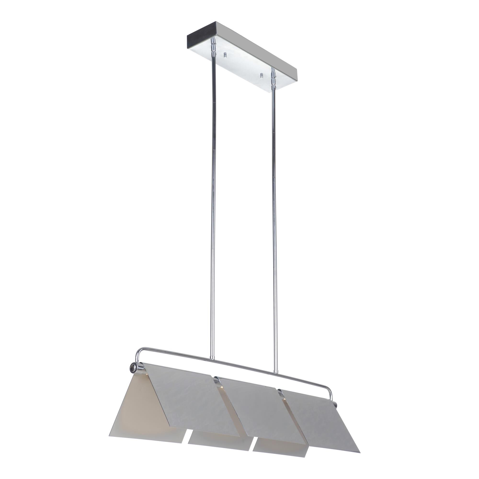 Shown in Chrome finish and Yes glass and Yes shade and Rectangle accent