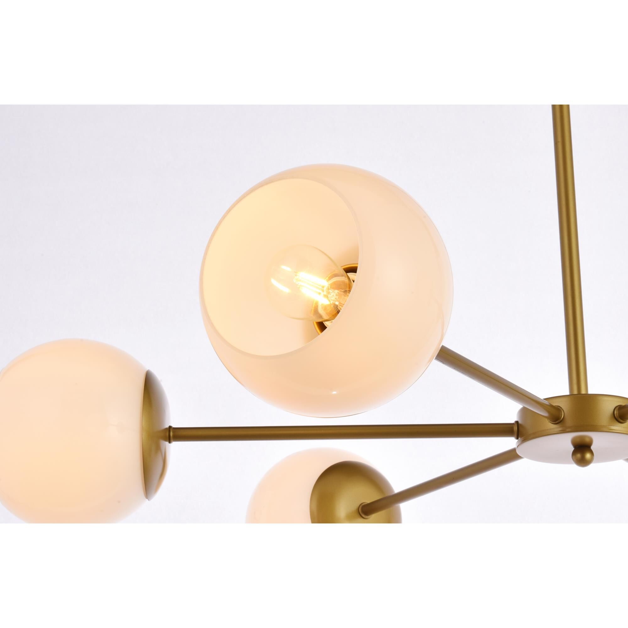 Briggs 36 Inch 6 Light Chandelier by Elegant Lighting