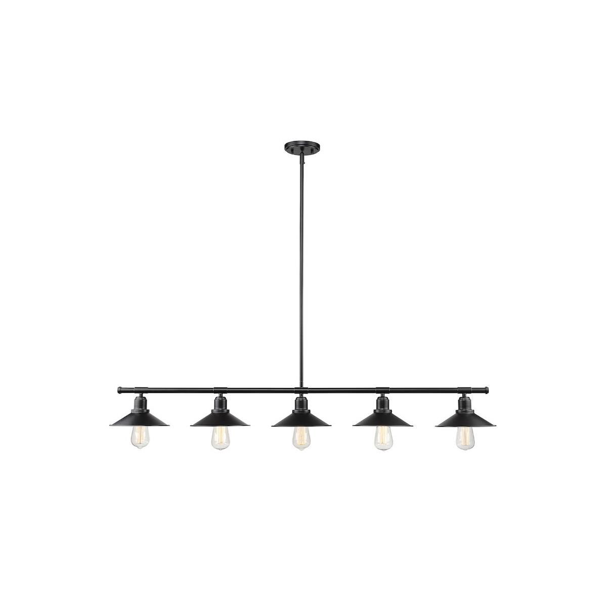 Shown in Matte Black finish and Steel shade