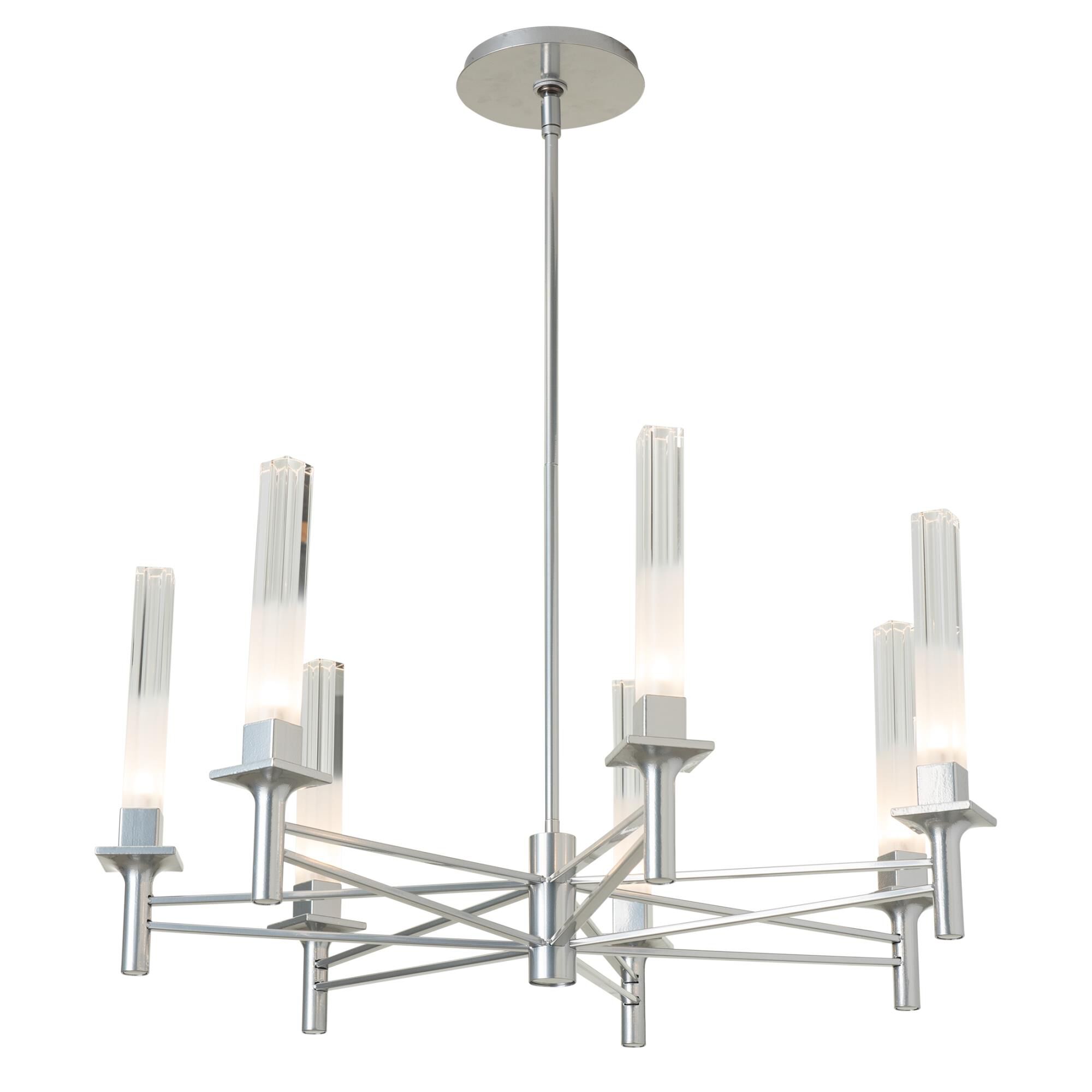 Shown in Sterling finish and Frosted glass