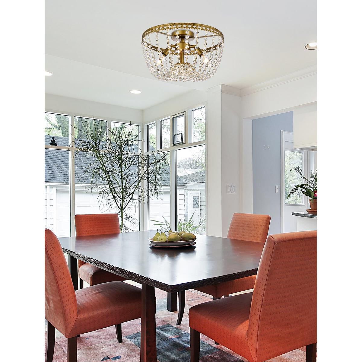 Kylie 16 Inch 3 Light Flush Mount by Elegant Lighting