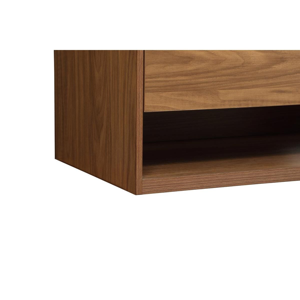 Shown in Walnut Brown finish and Without Backsplash accent