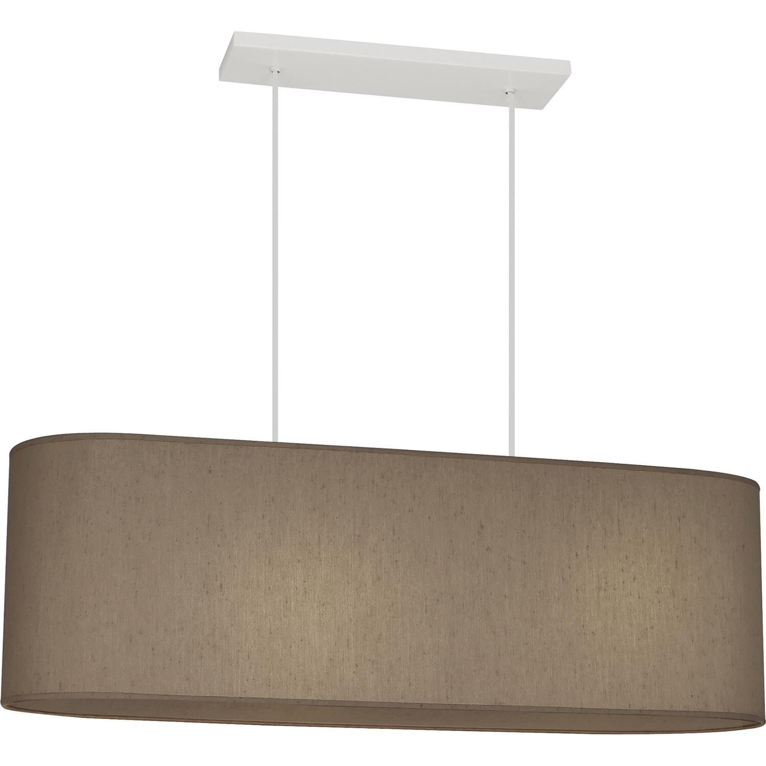 Shown in Mushroom finish and Mushroom Dupioni shade