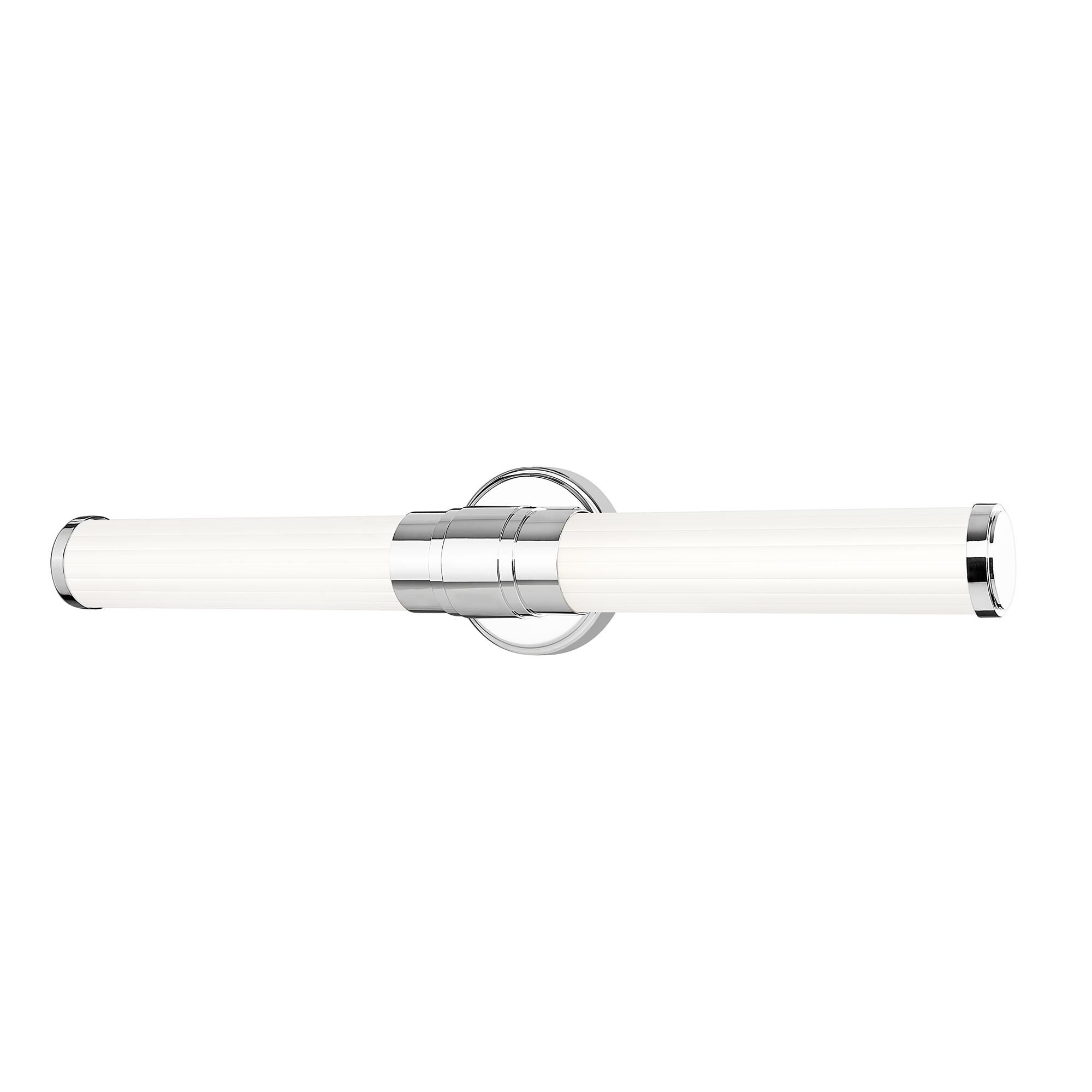 Shown in Chrome finish and Opal White glass and Opal White shade