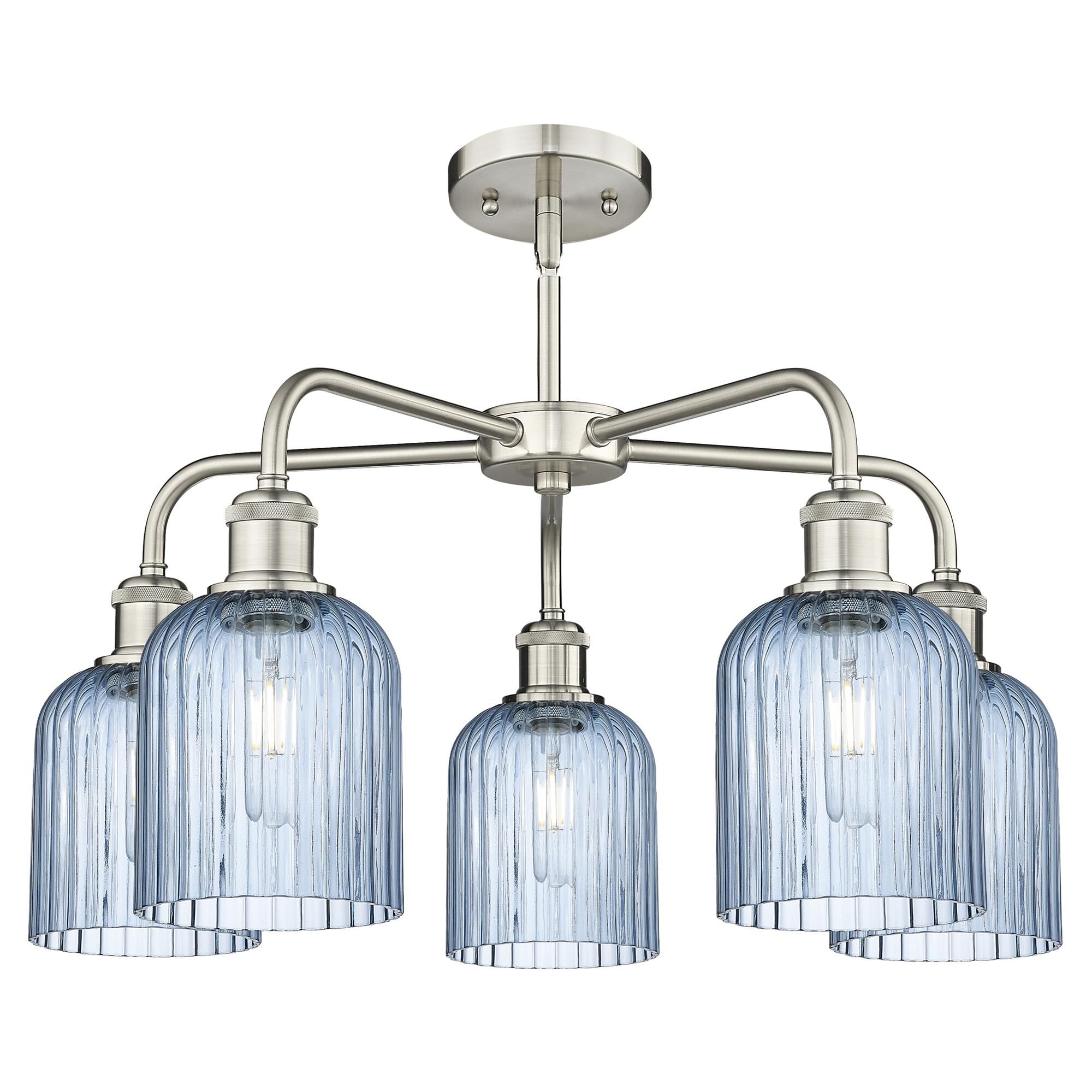 Shown in Satin Nickel finish and Princess Blue shade