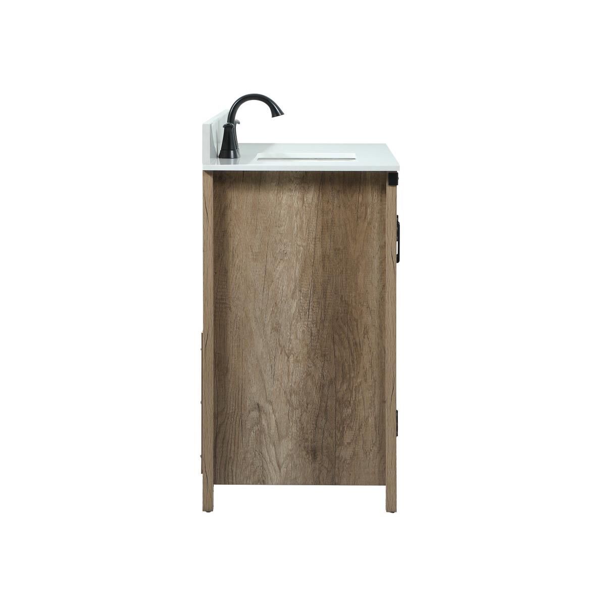 Shown in Natural Oak finish and With Backsplash accent