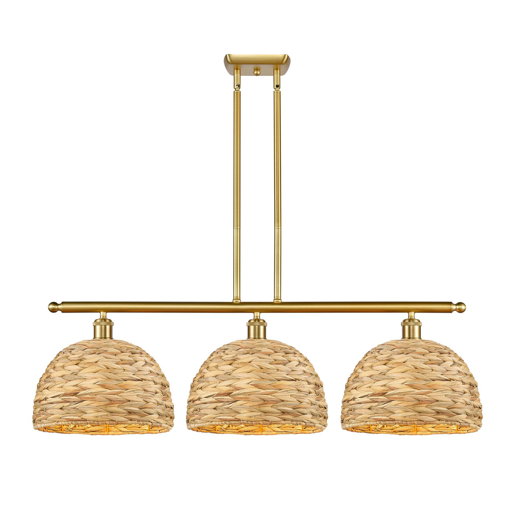 Shown in Satin Gold finish and Natural shade