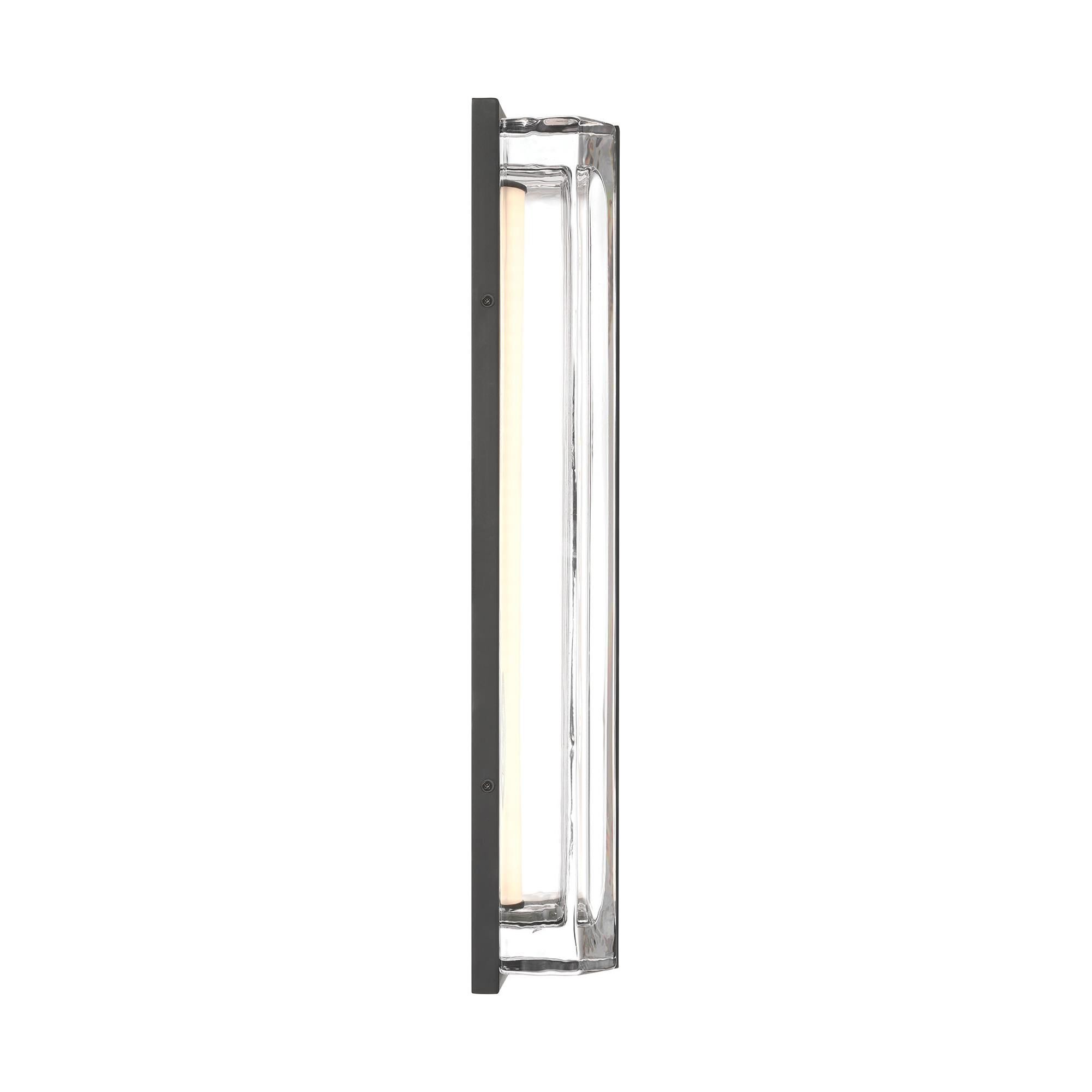 Shown in Black finish and Clear glass