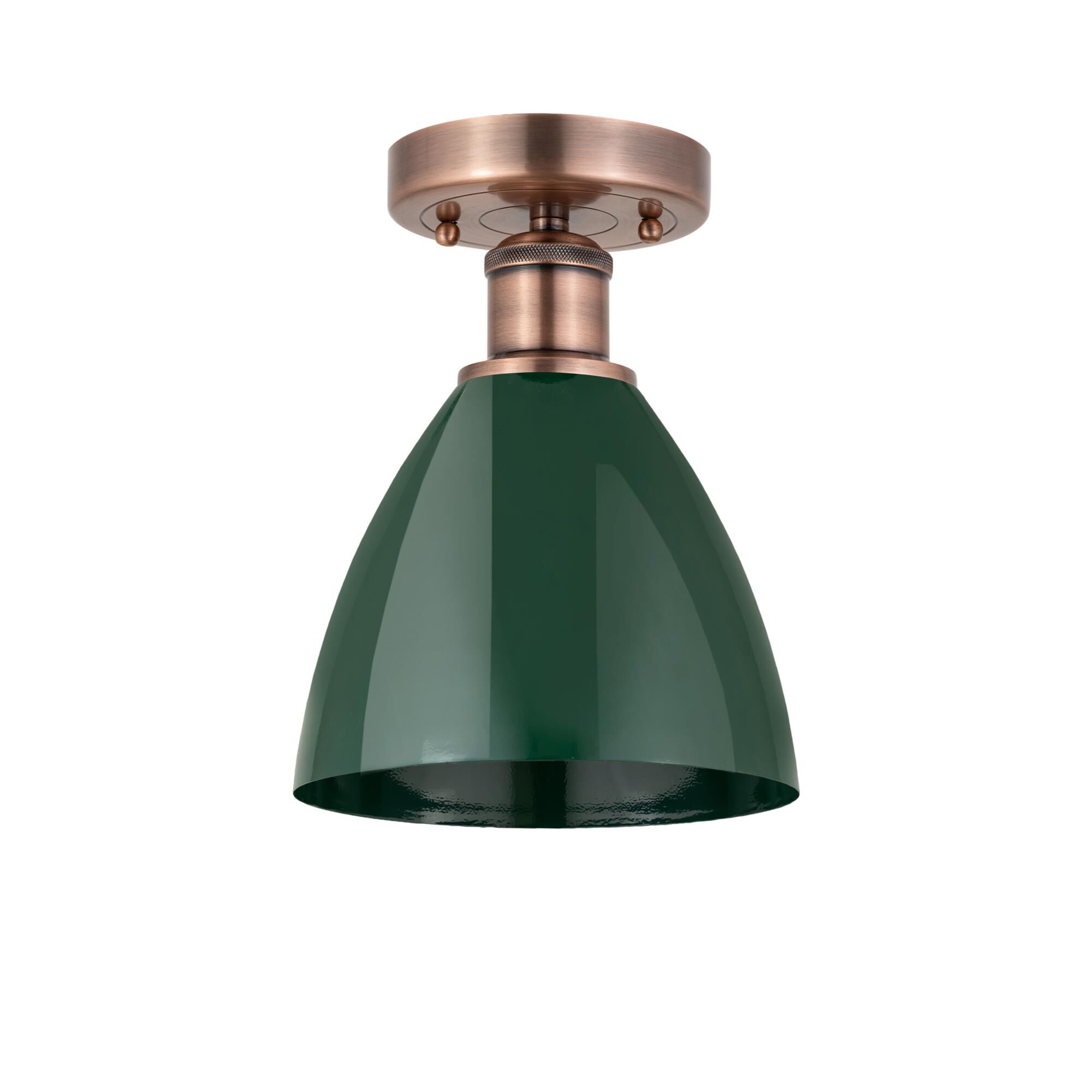 Shown in Antique Copper finish and Green shade