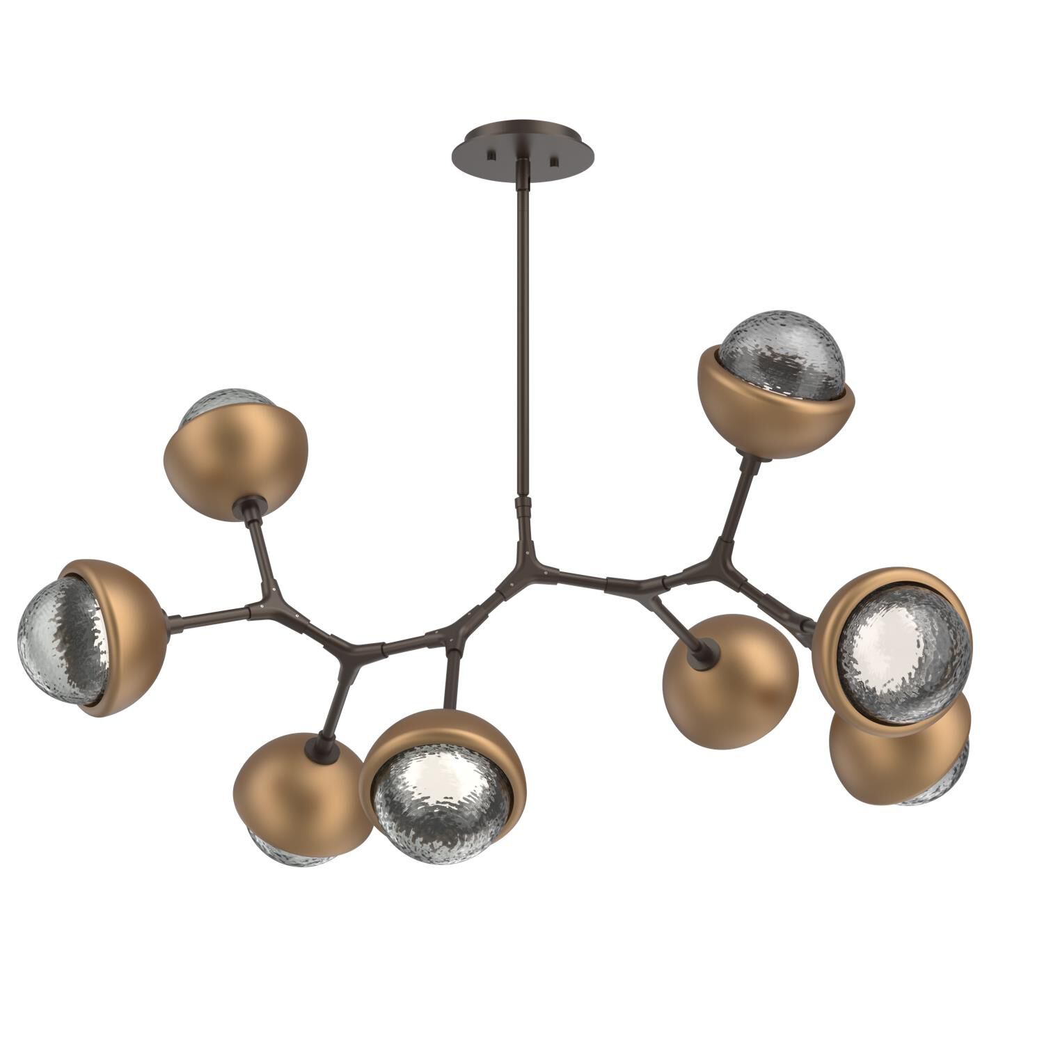 Levi Wilson Cabochon 38 Inch Linear Suspension Light by Hammerton Studio