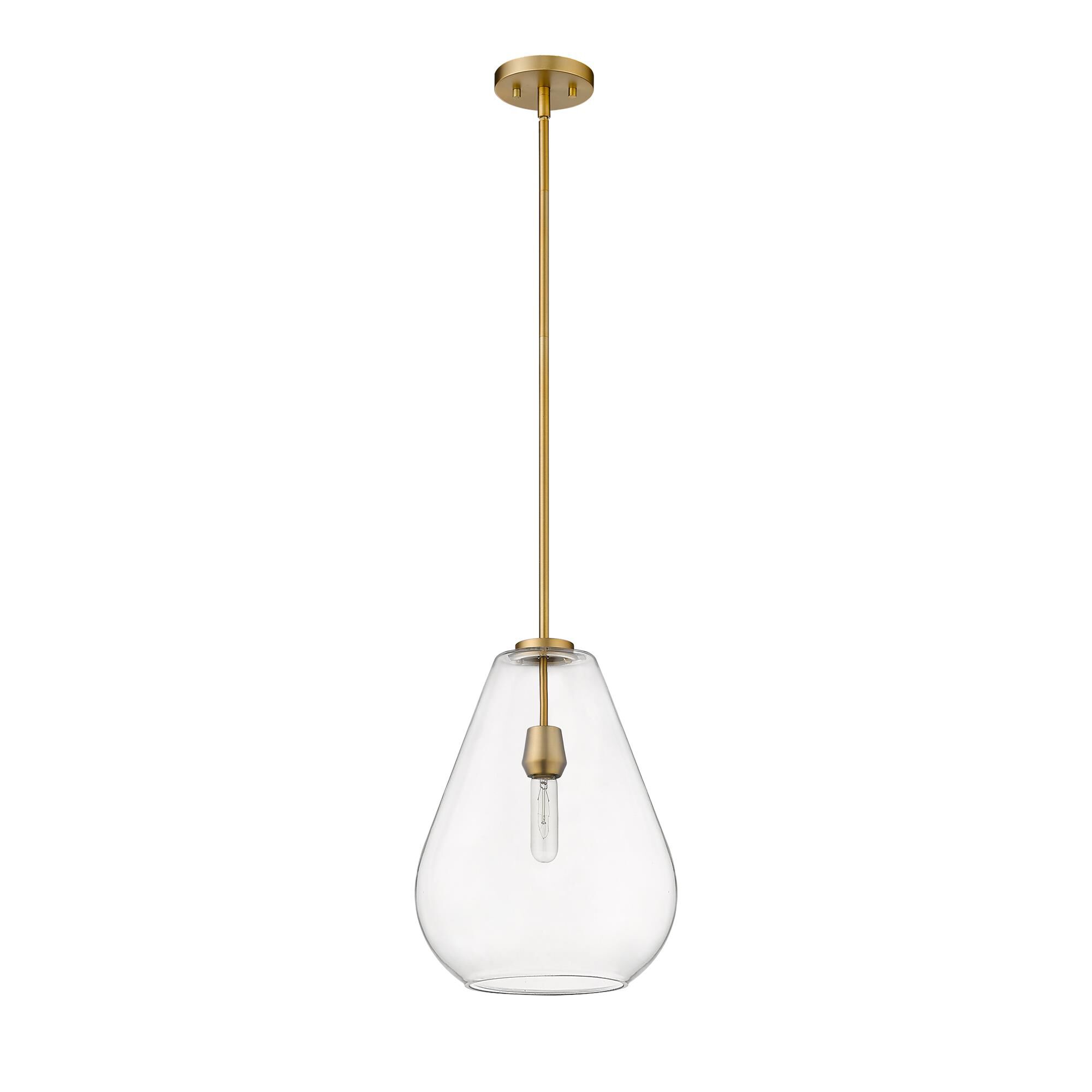 Shown in Olde Brass finish and Glass shade