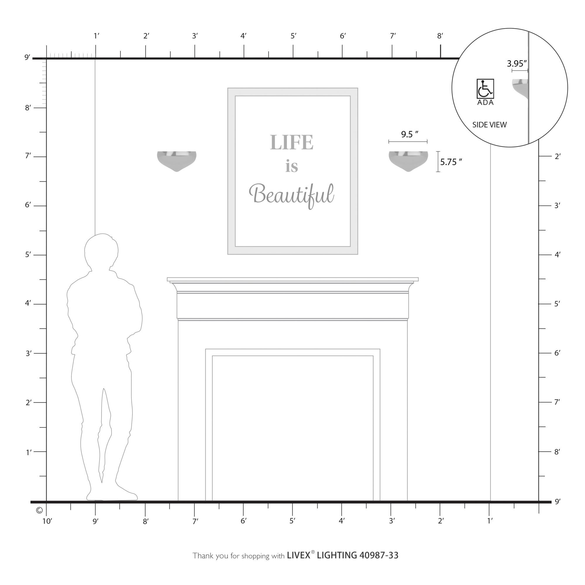 Livex Lighting Amador 9 Inch Wall Sconce