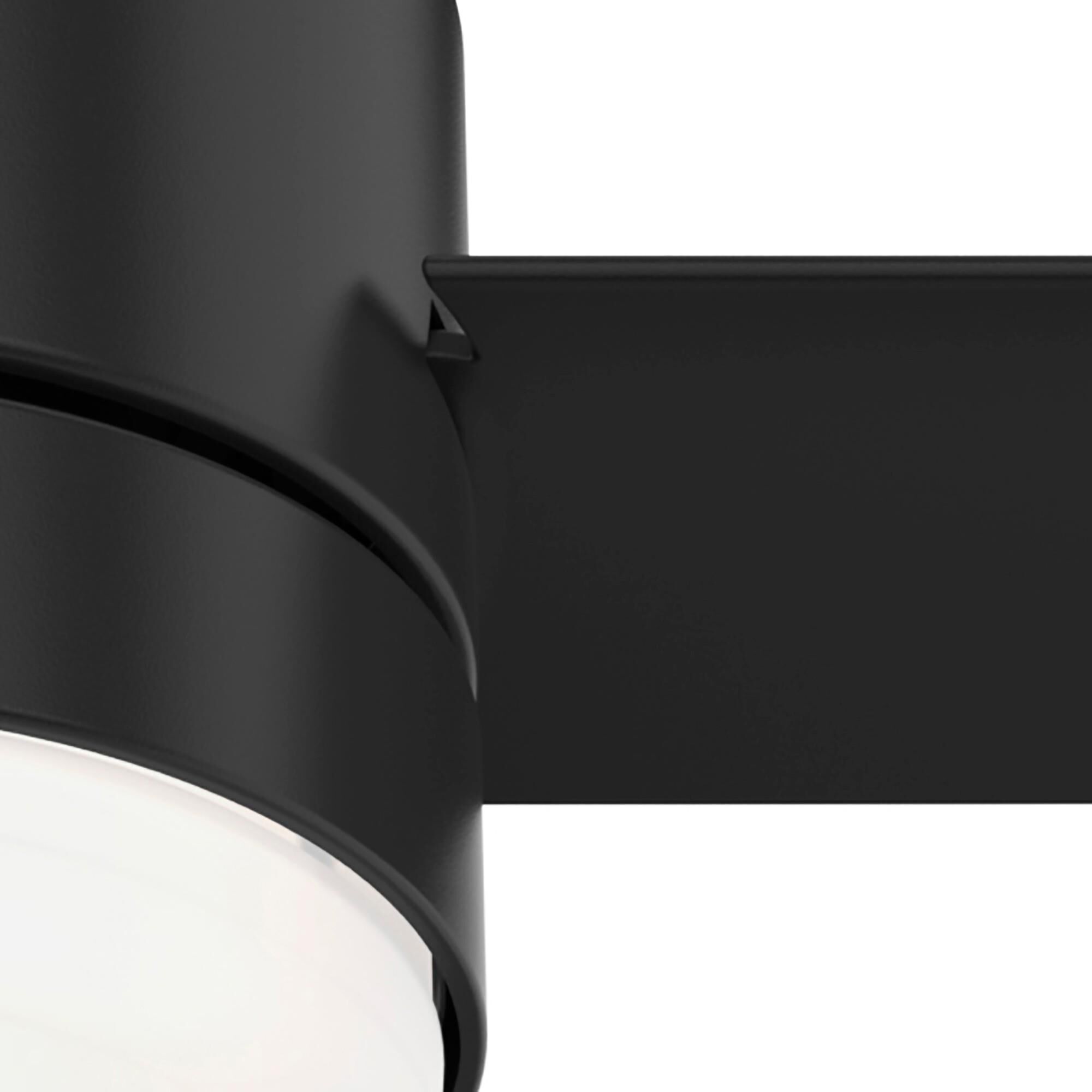 Shown in Matte Black finish and Painted Cased White glass