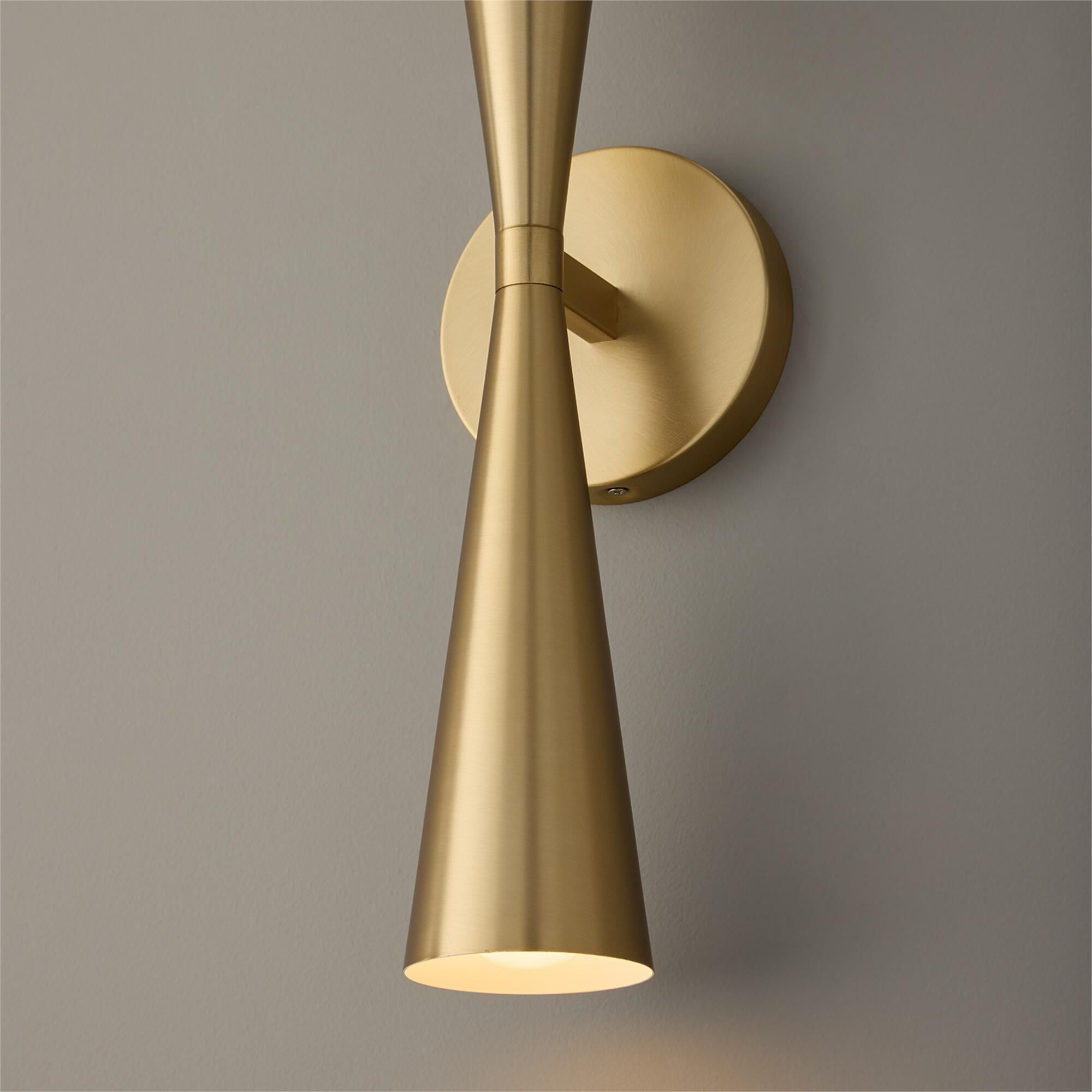 Shown in Matte Brass finish and Matte Brass Metal  With White Interior shade