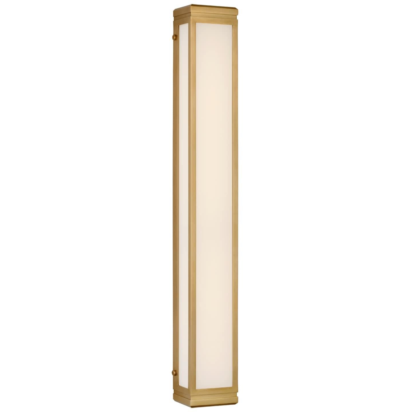 Shown in Natural Brass finish and White glass
