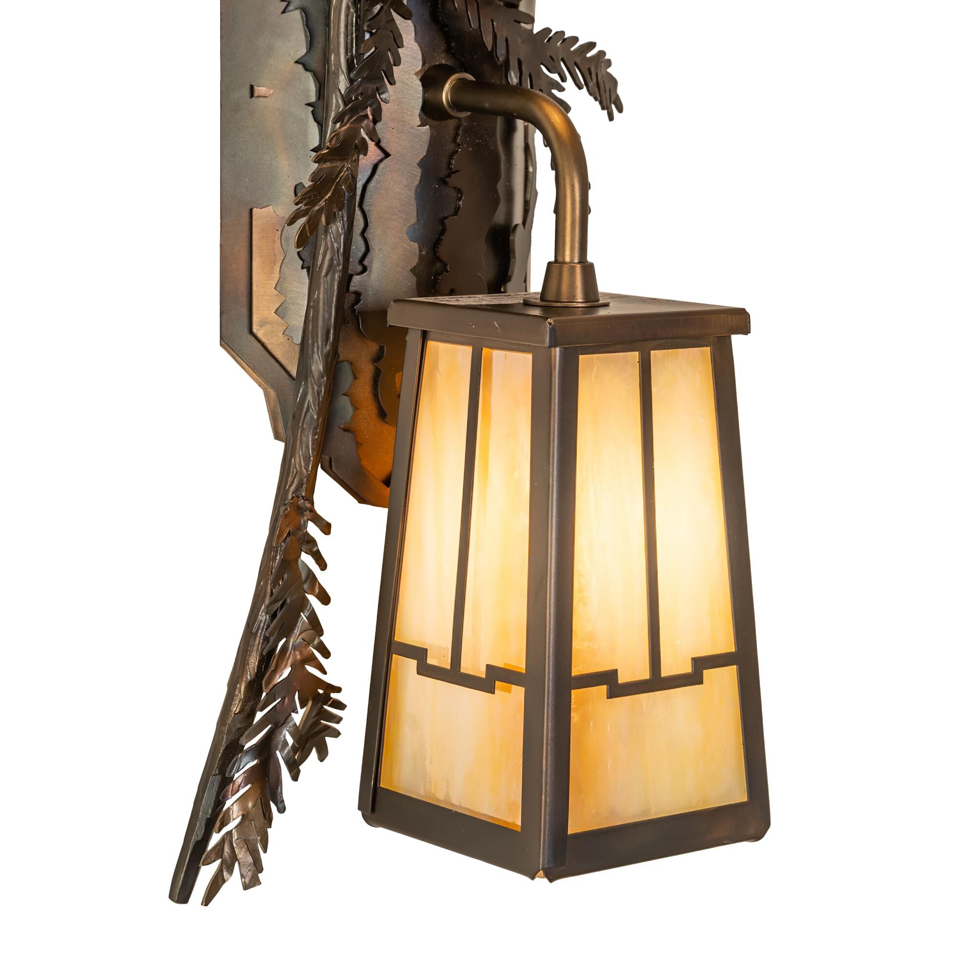 Shown in Antique Copper Finish;Burnished Copper finish and Beige;Iridescent glass