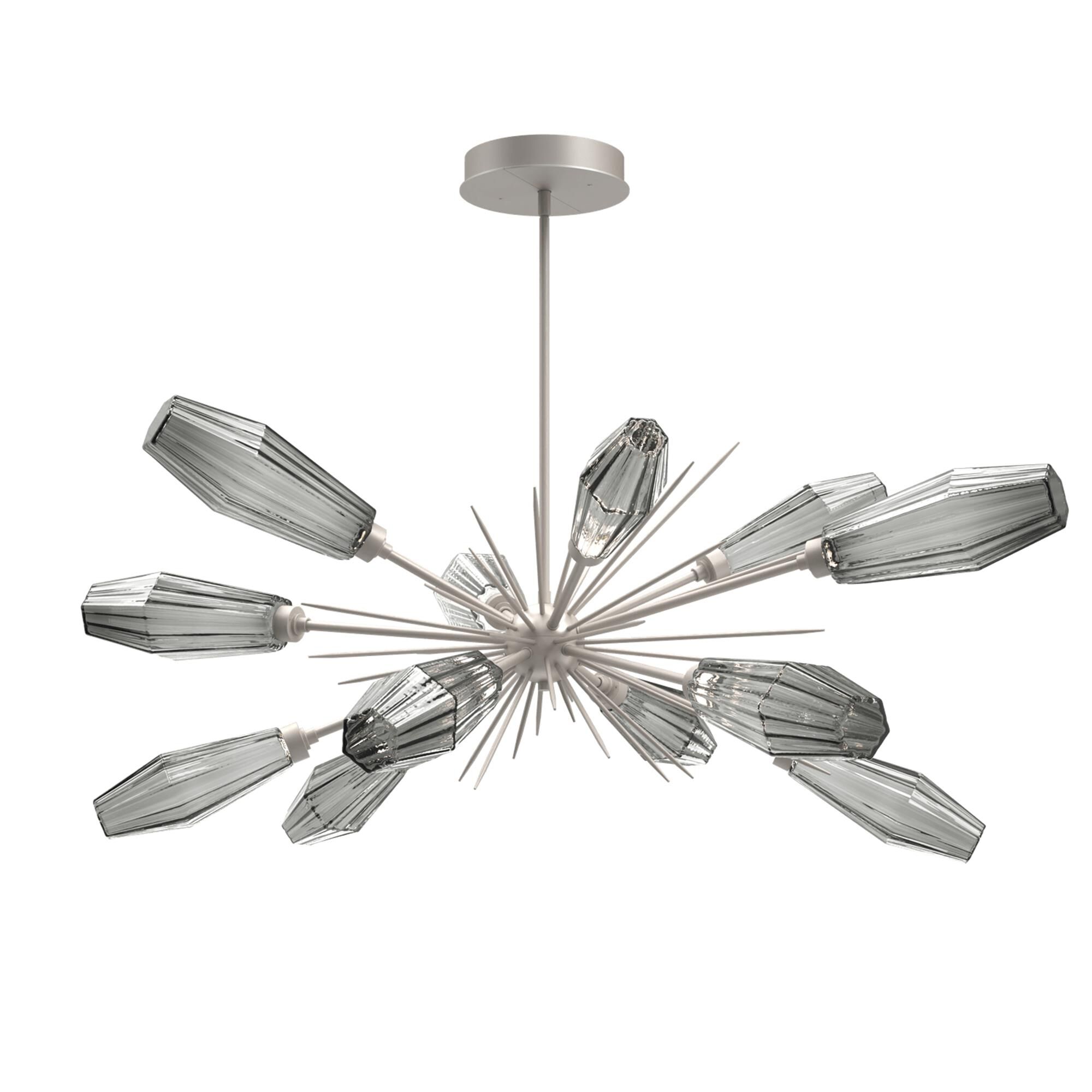 Shown in Metallic Beige Silver finish and Optic Rib Smoke glass