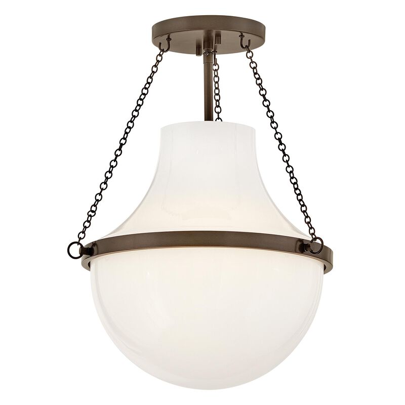 Collins 15 Inch Semi Flush Mount by Hinkley