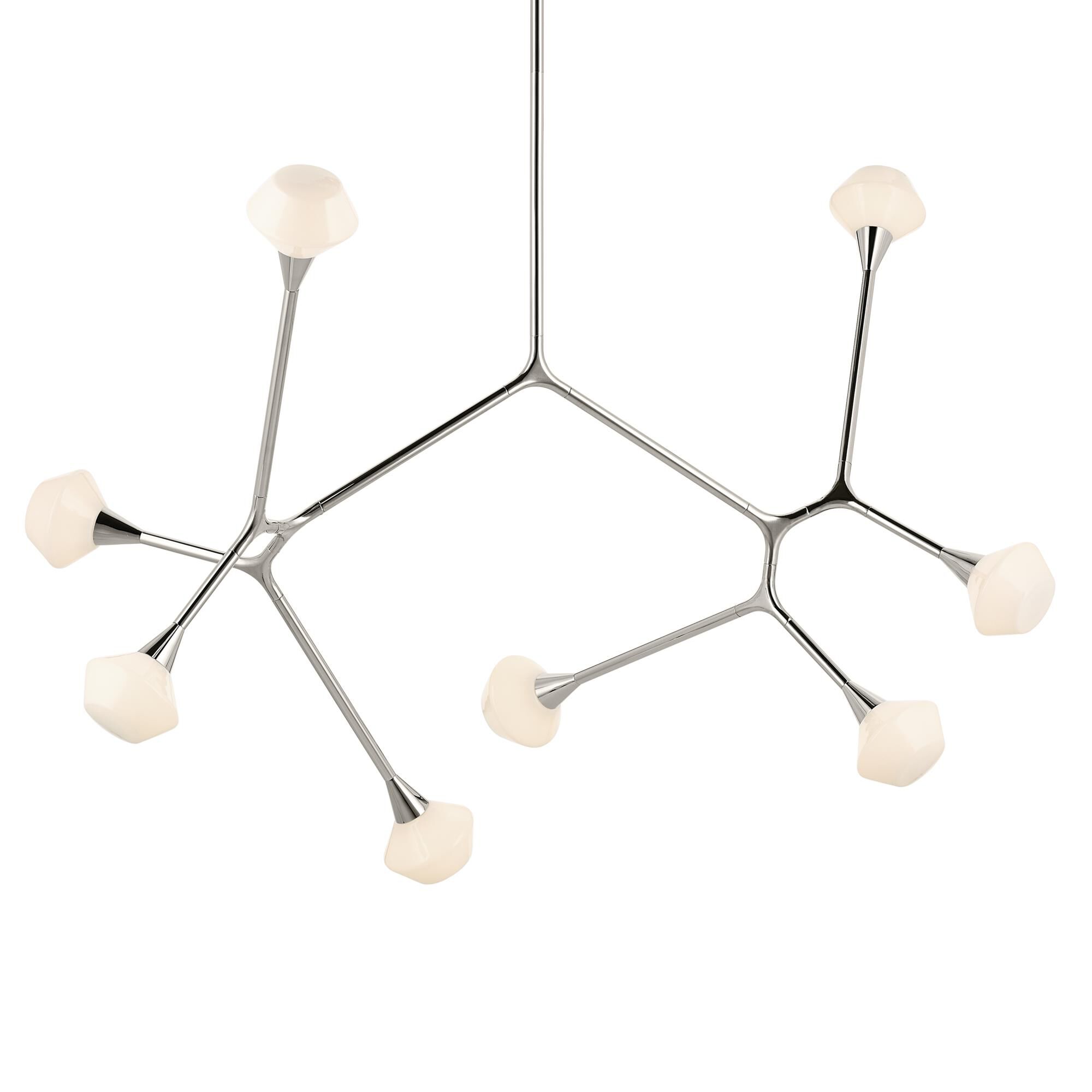 Shown in Polished Nickel finish and Opal glass