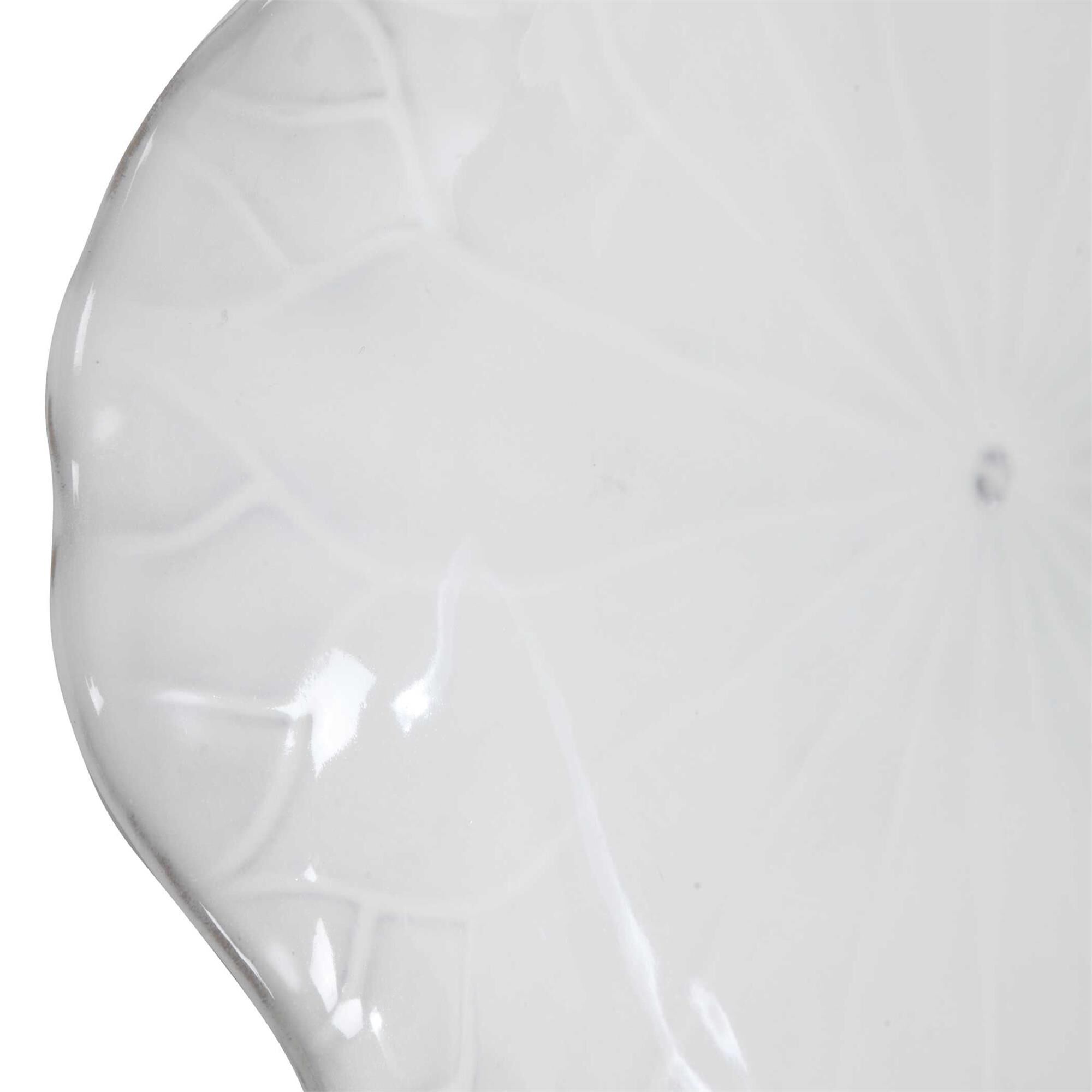 Shown in A Trio Of Ceramic Flowers With Detailed Veining, Glazed In A Fresh White Tone. May Be Hung On Wall O finish