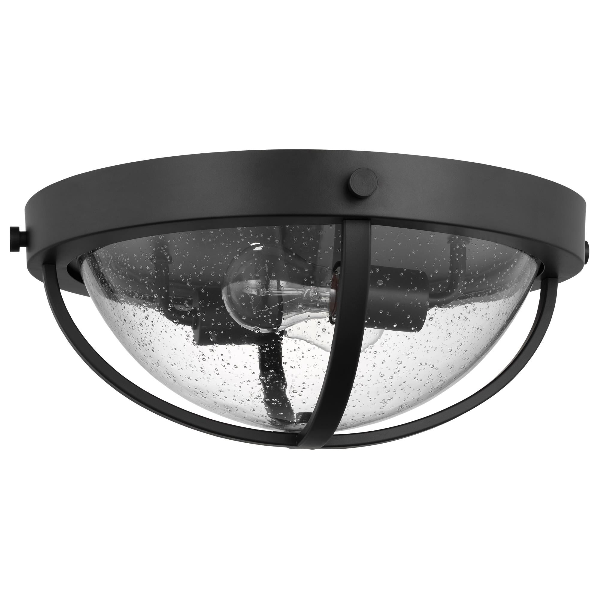 Shown in Matte Black finish and Clear Seeded glass