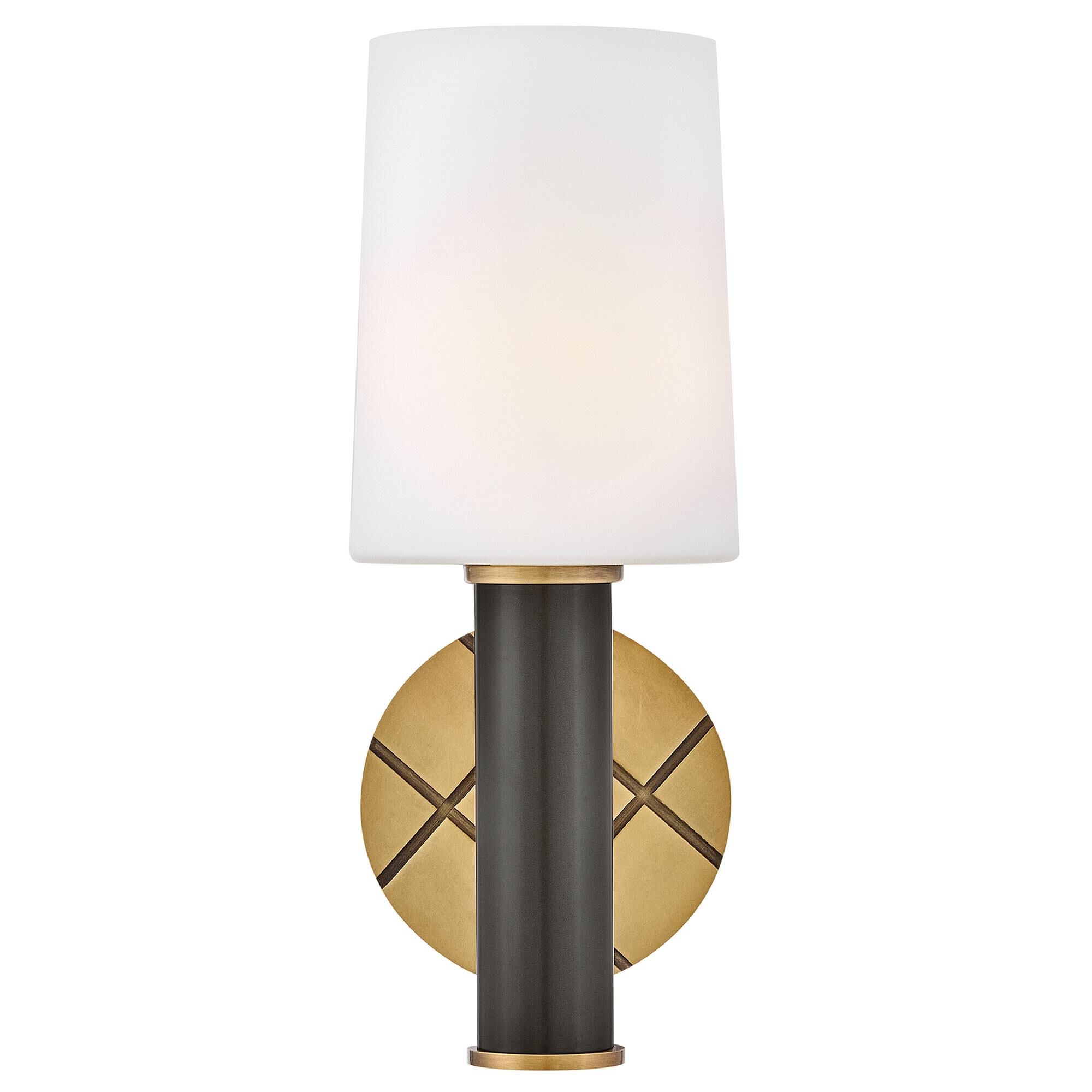Shown in Heritage Brass finish and Etched Opal glass and Black Oxide accent