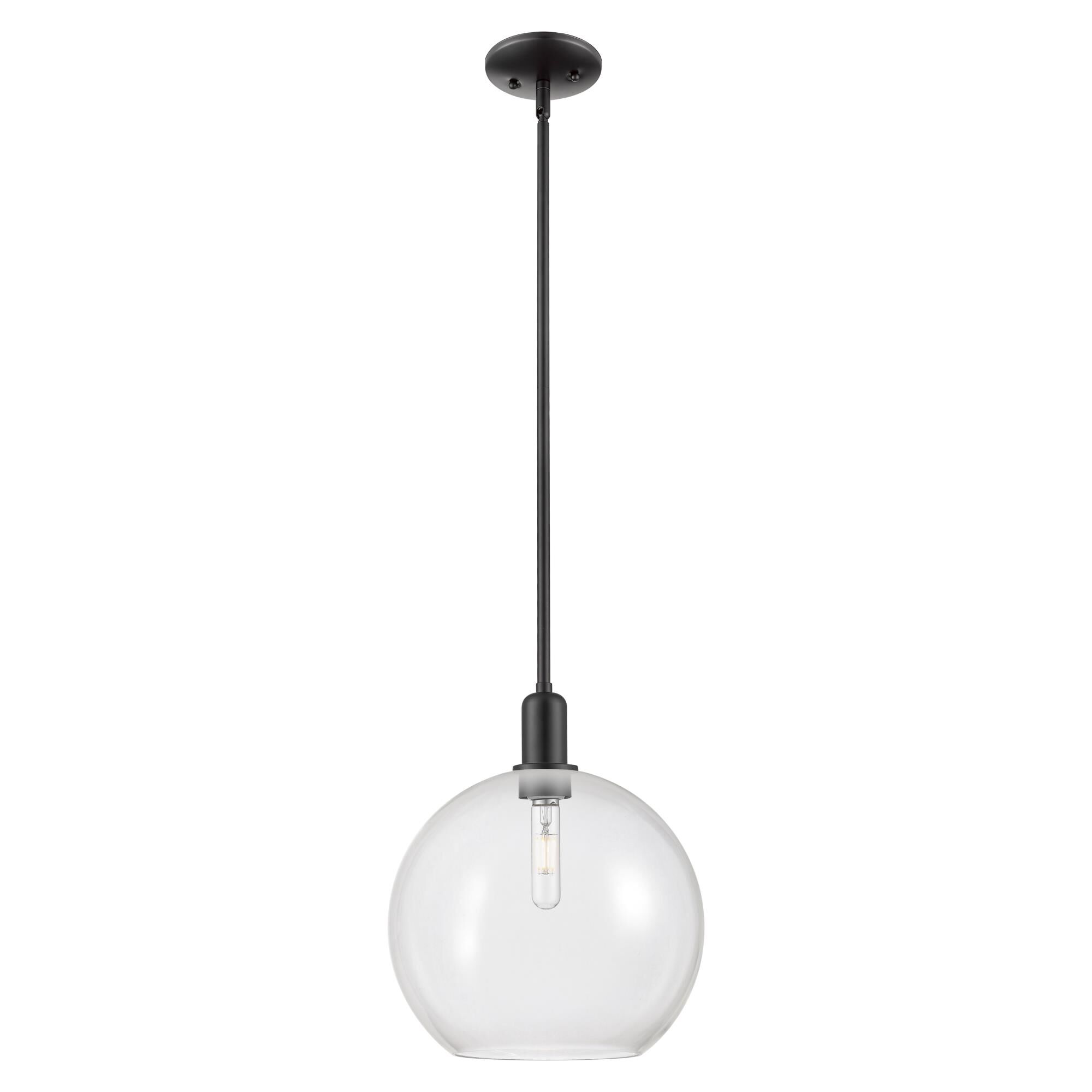 Shown in Matte Black finish and Clear glass