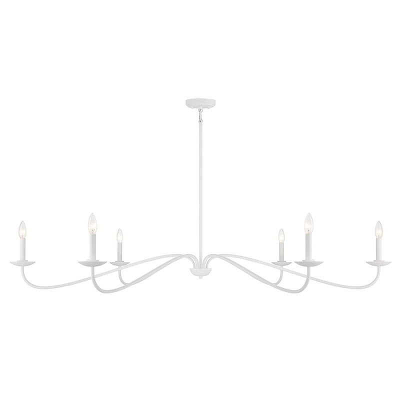 62 Inch 6 Light Chandelier by Meridian Lighting