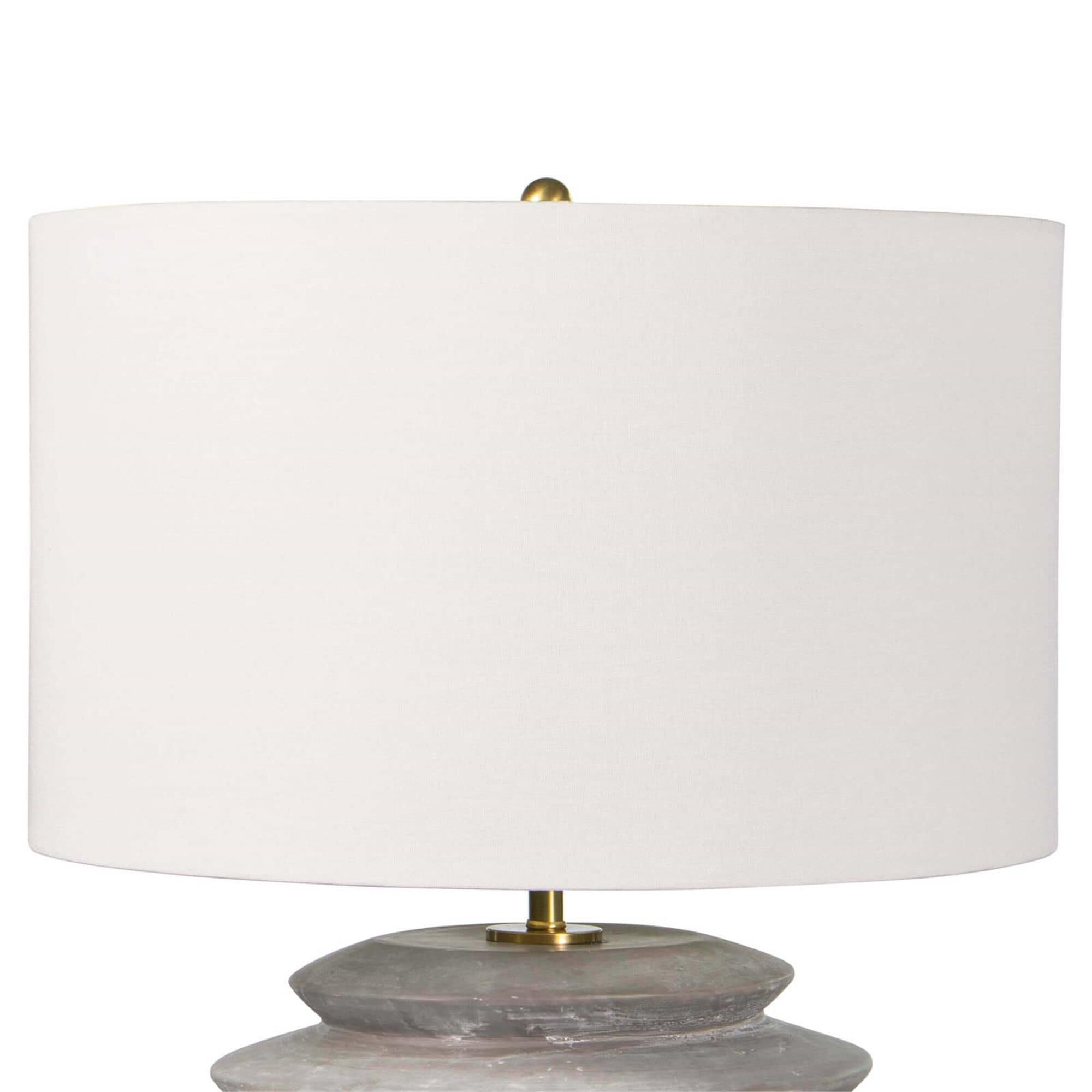 Shown in Grey finish and Linen shade