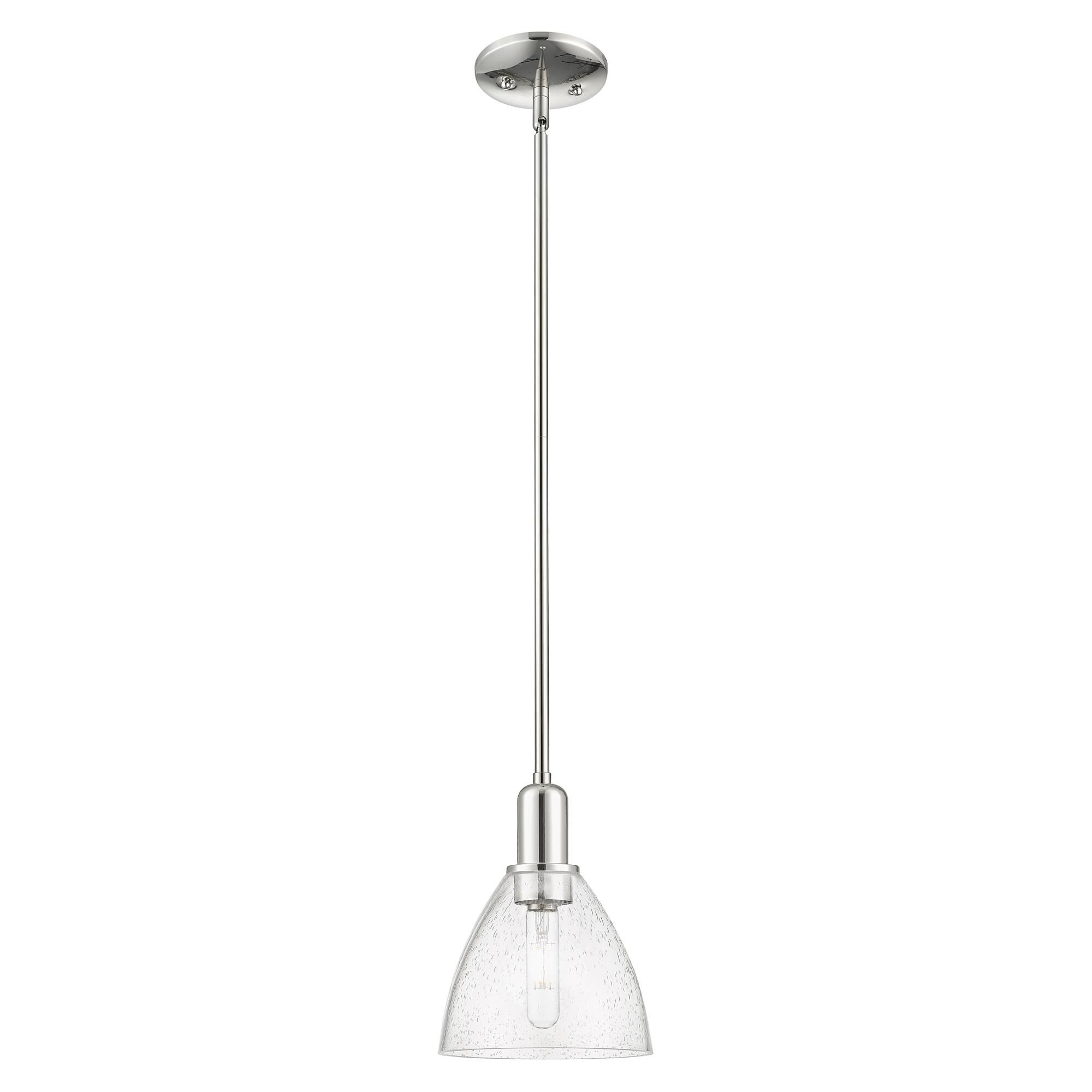 Shown in Polished Nickel finish and Seedy glass
