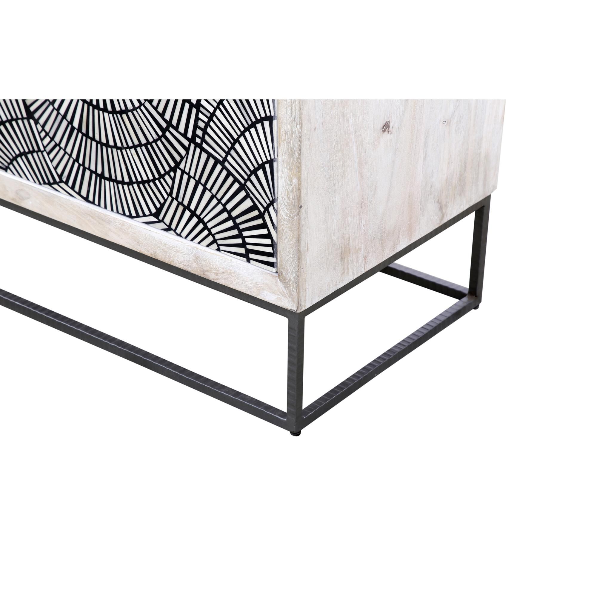 Shown in White Wash and Black finish