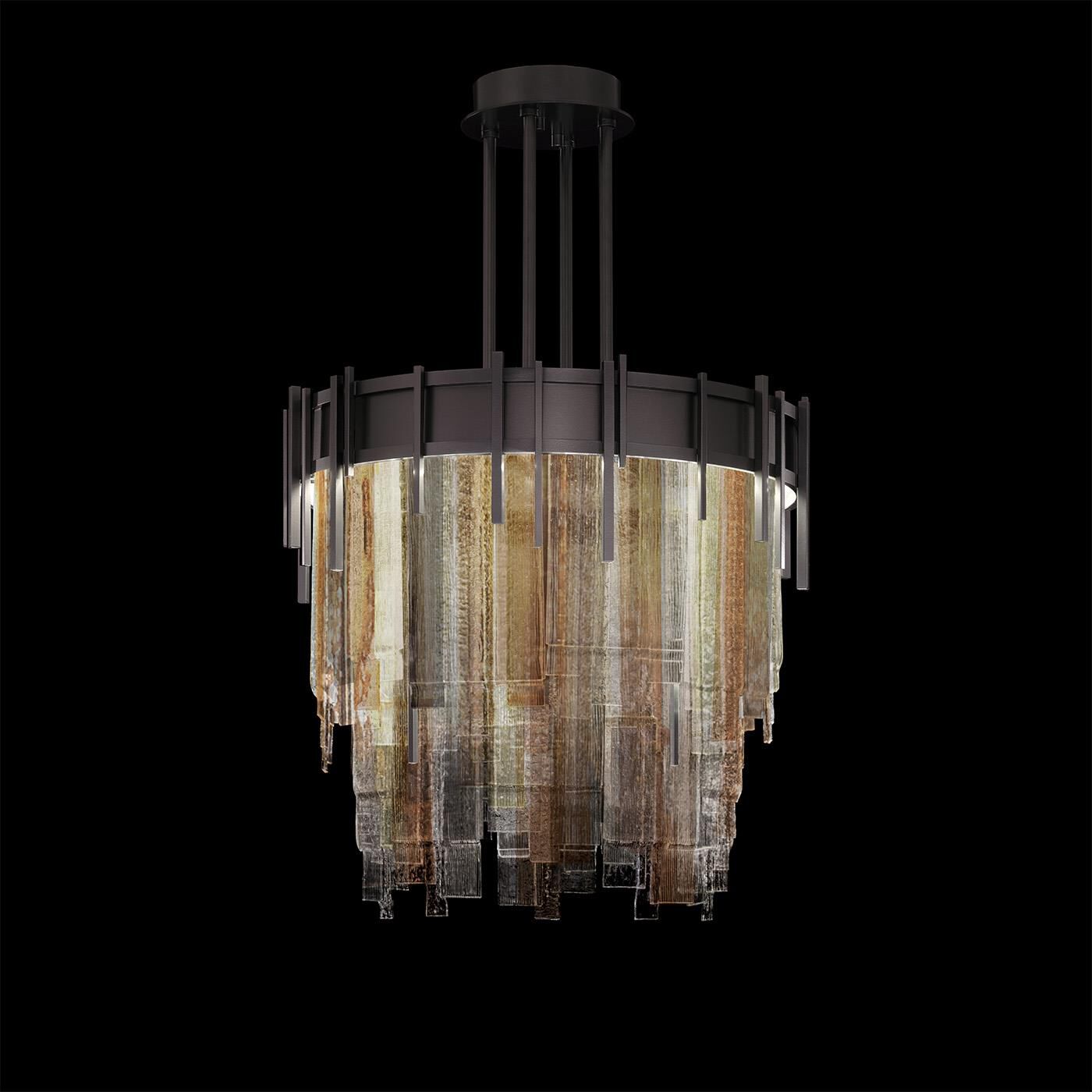 Shown in Black finish and Multi-Tone glass