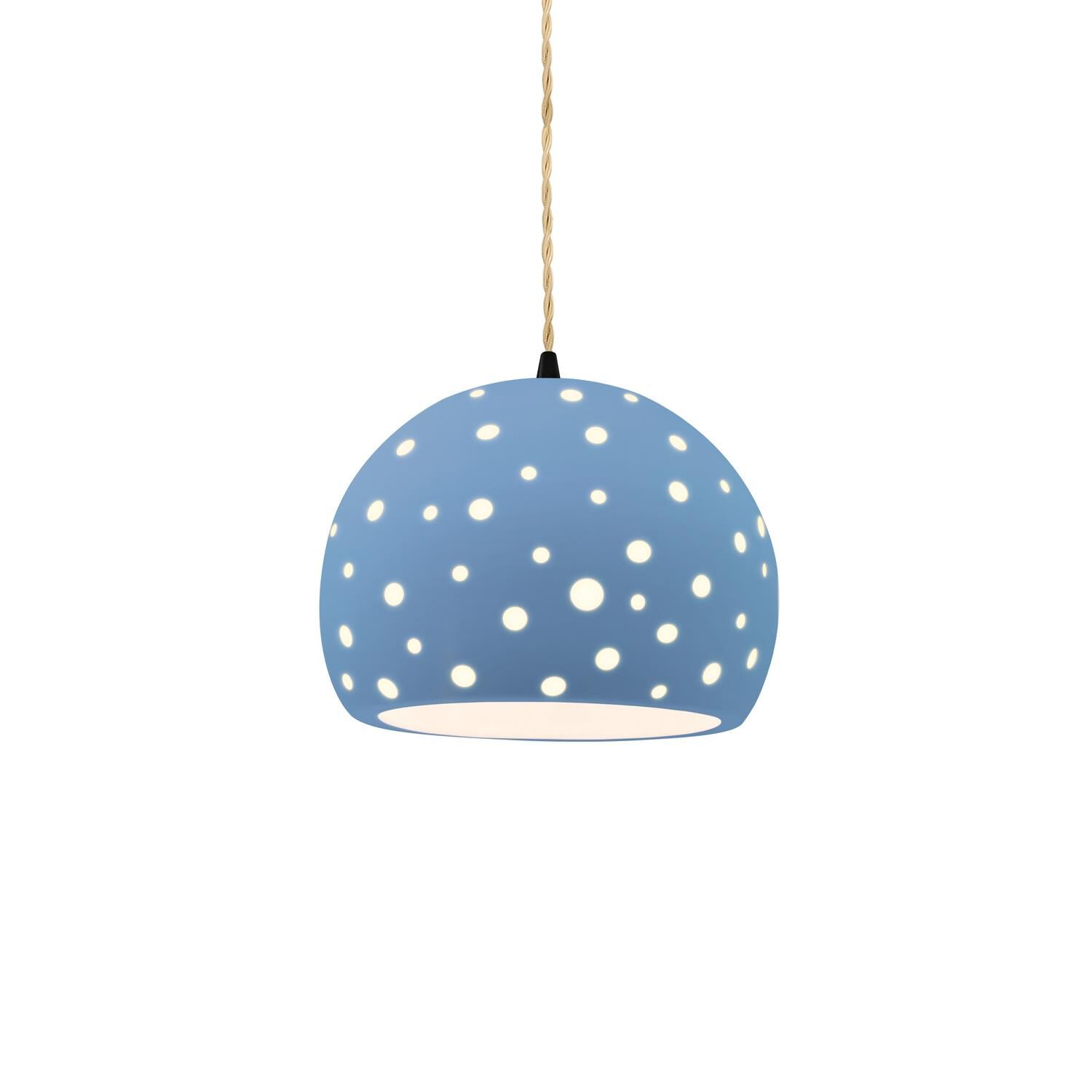 Perforated Globe 7 Inch Mini Pendant by Justice Design Group