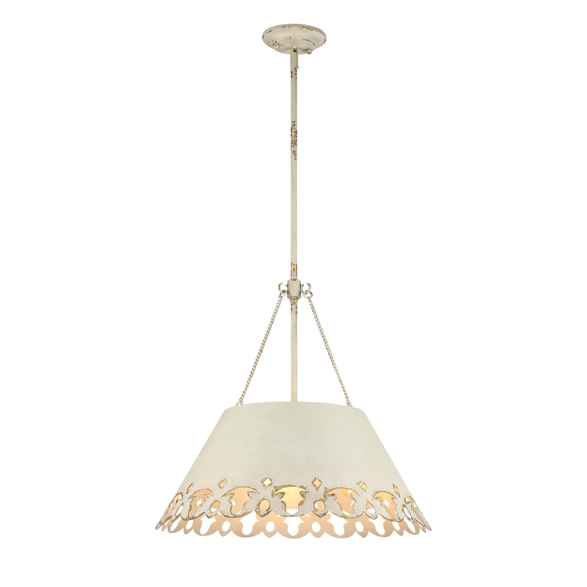 Shown in Antique Ivory finish and Beige shade