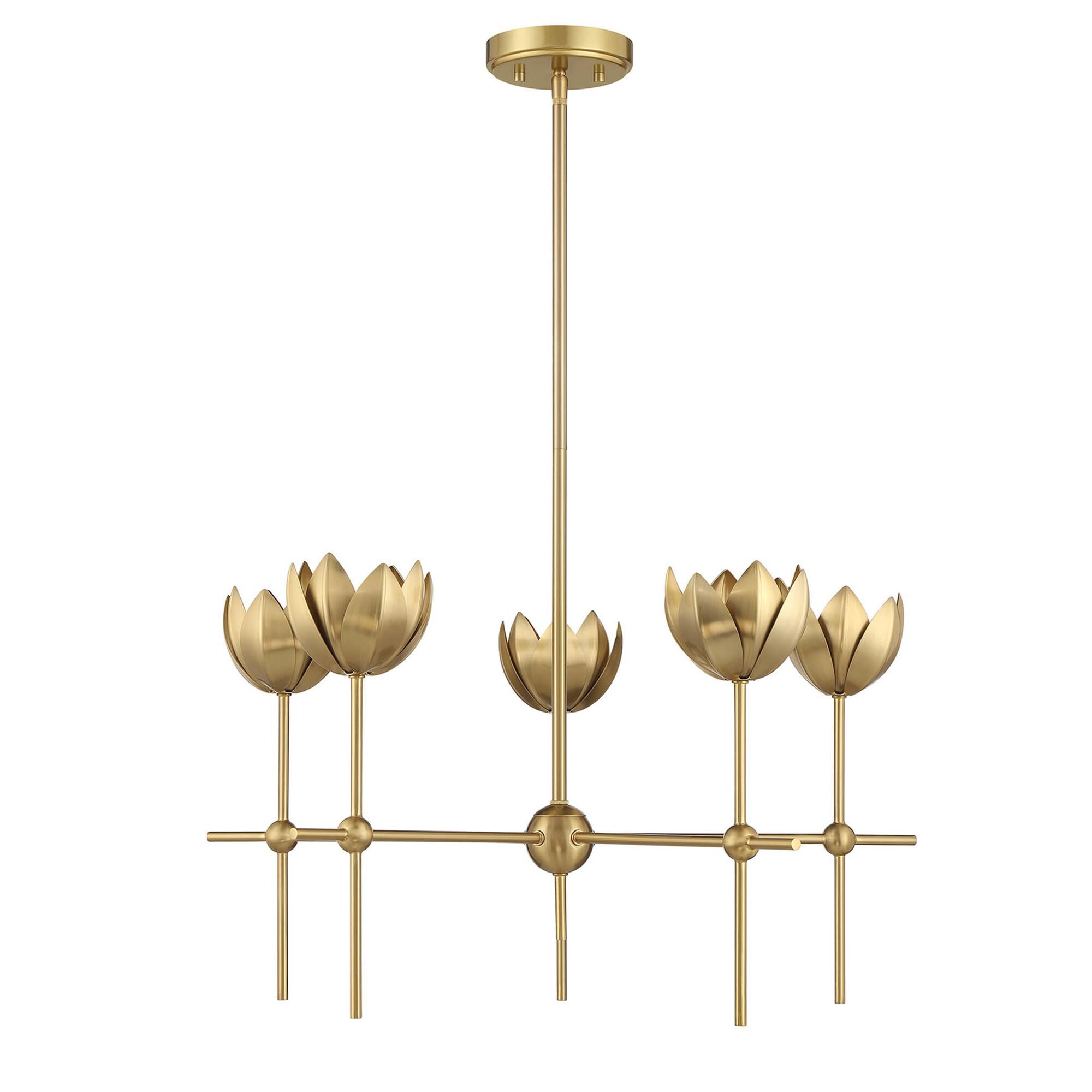 Shown in Natural Brass finish and Metal shade