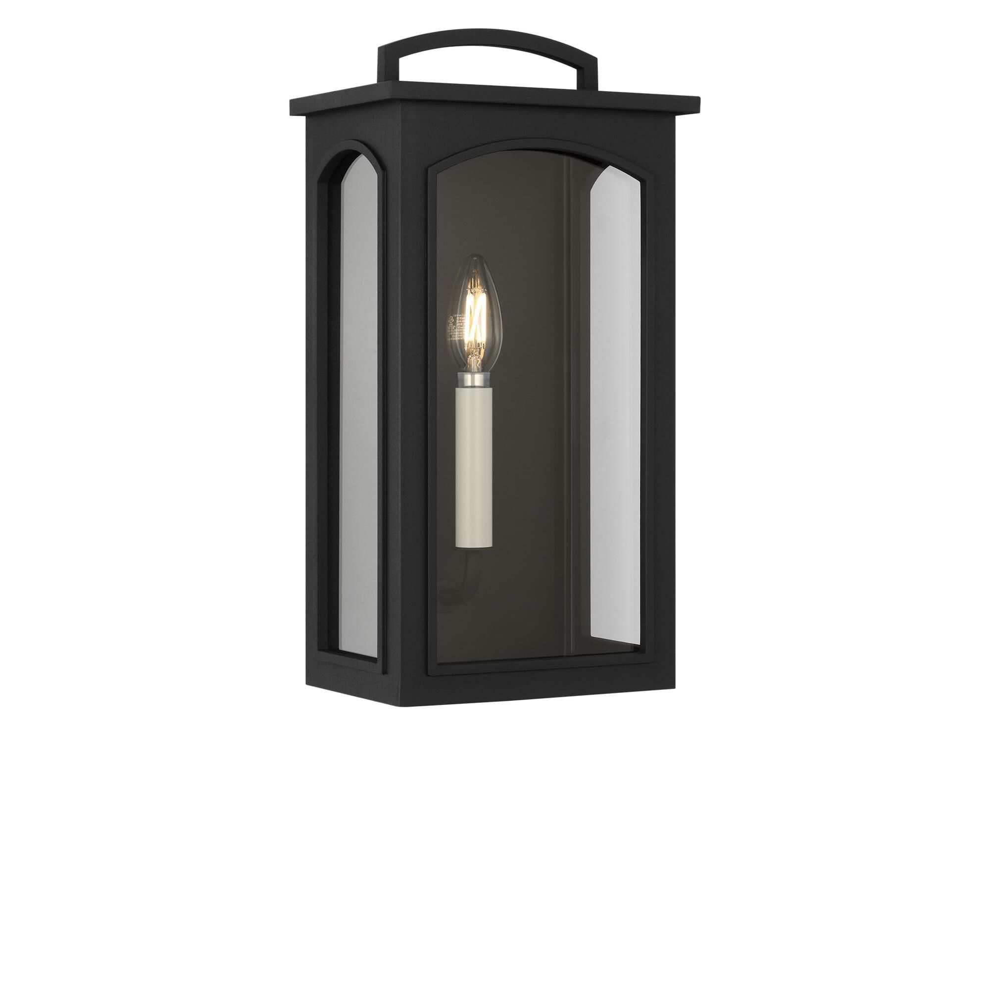 Shown in Textured Black finish and Clear glass