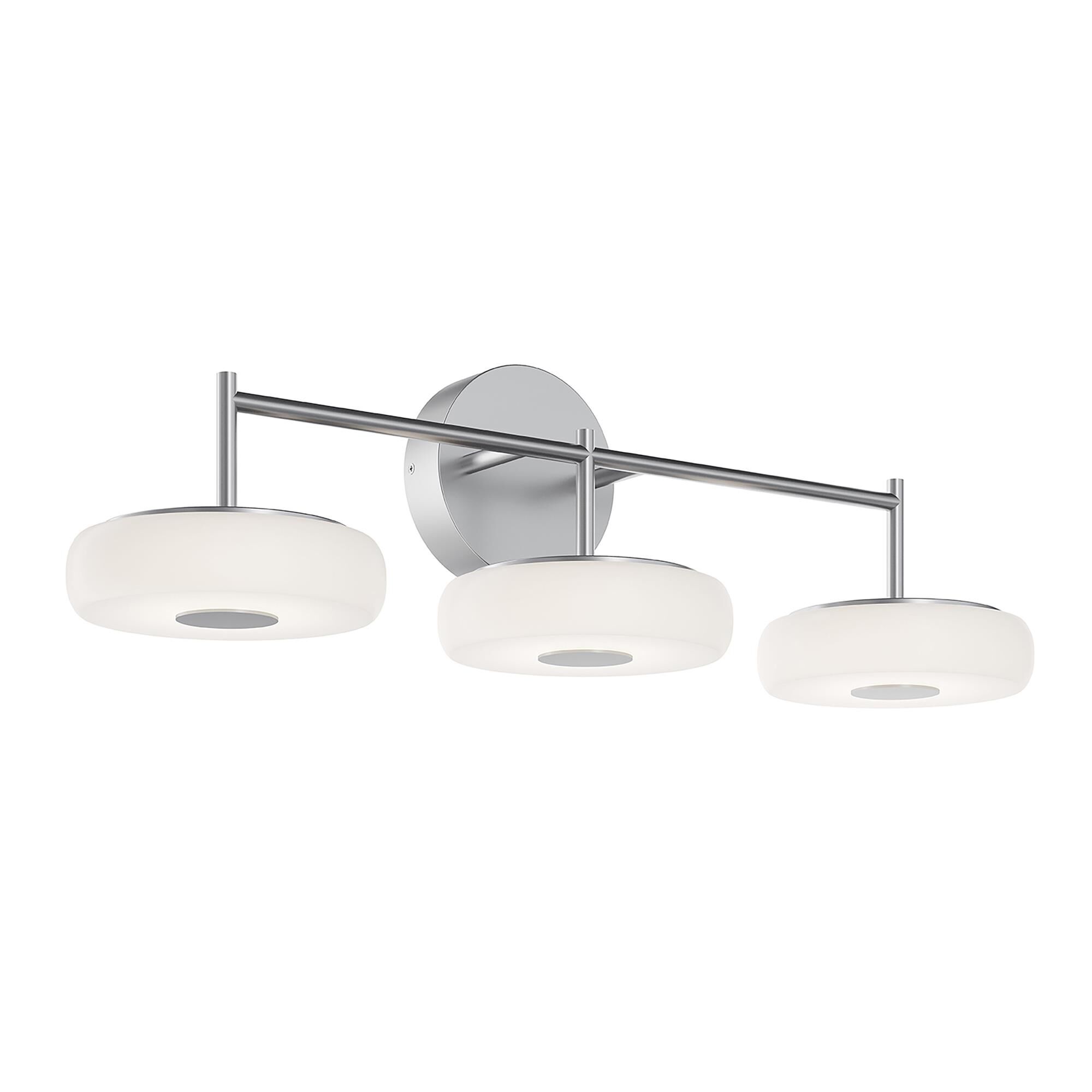 Shown in Satin Nickel finish and White shade
