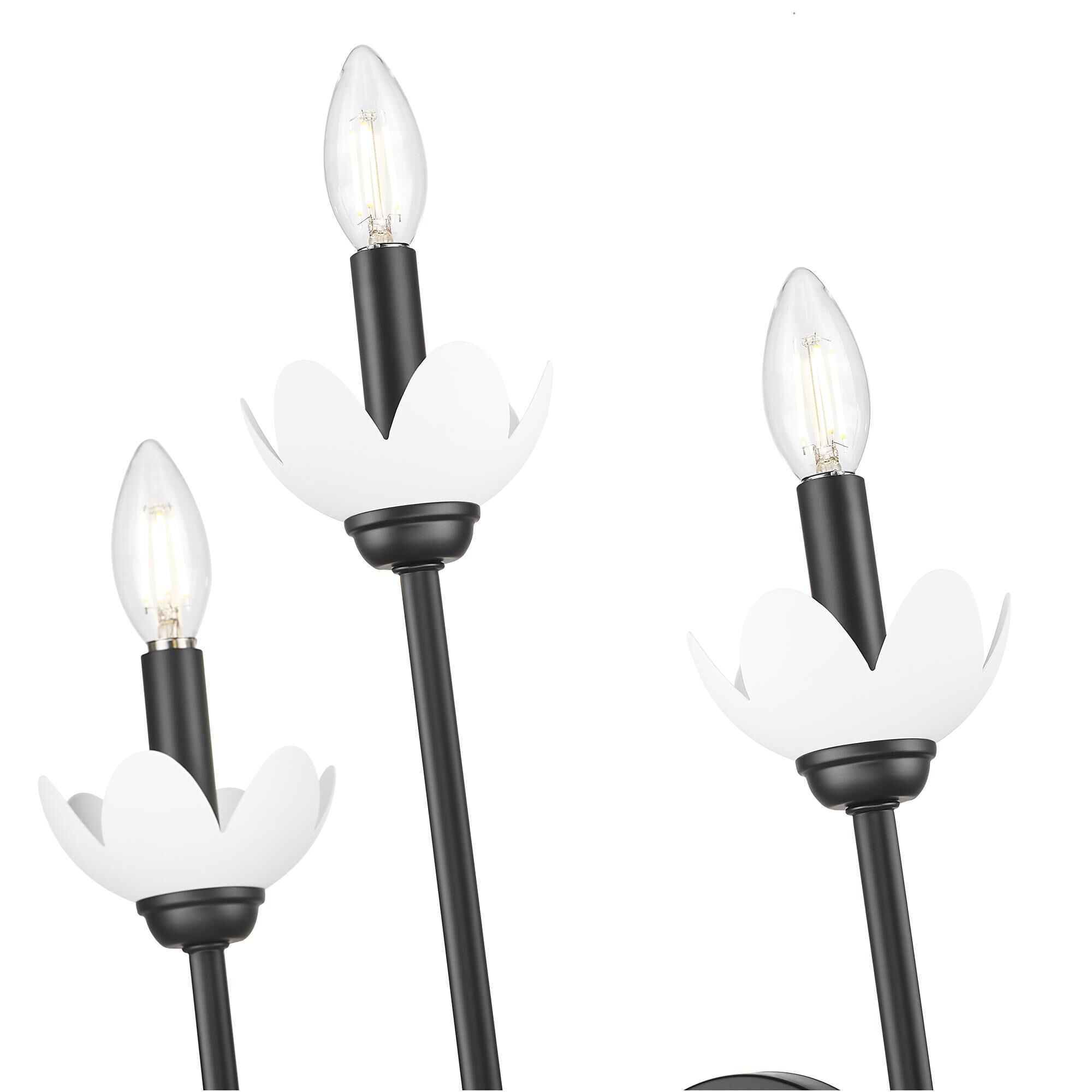 Shown in Matte Black finish and Clear Ribbed glass and Clear Ribbed shade