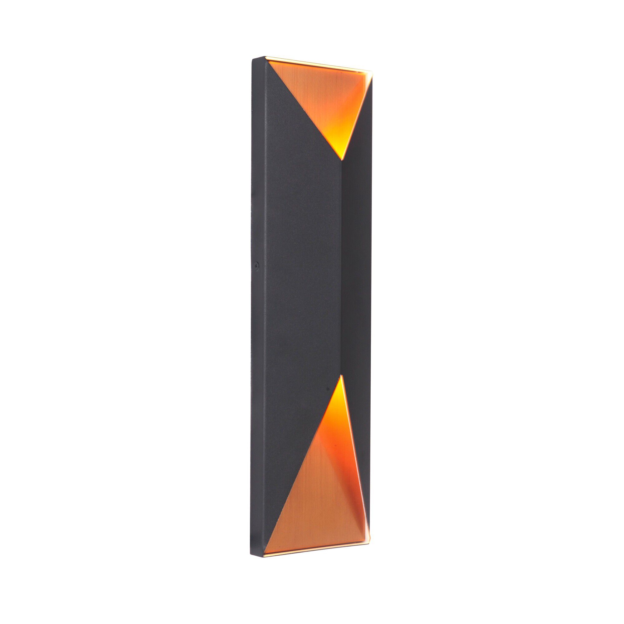 Shown in Textured Black / Satin Brass finish and 0.0 glass and 0.0 shade