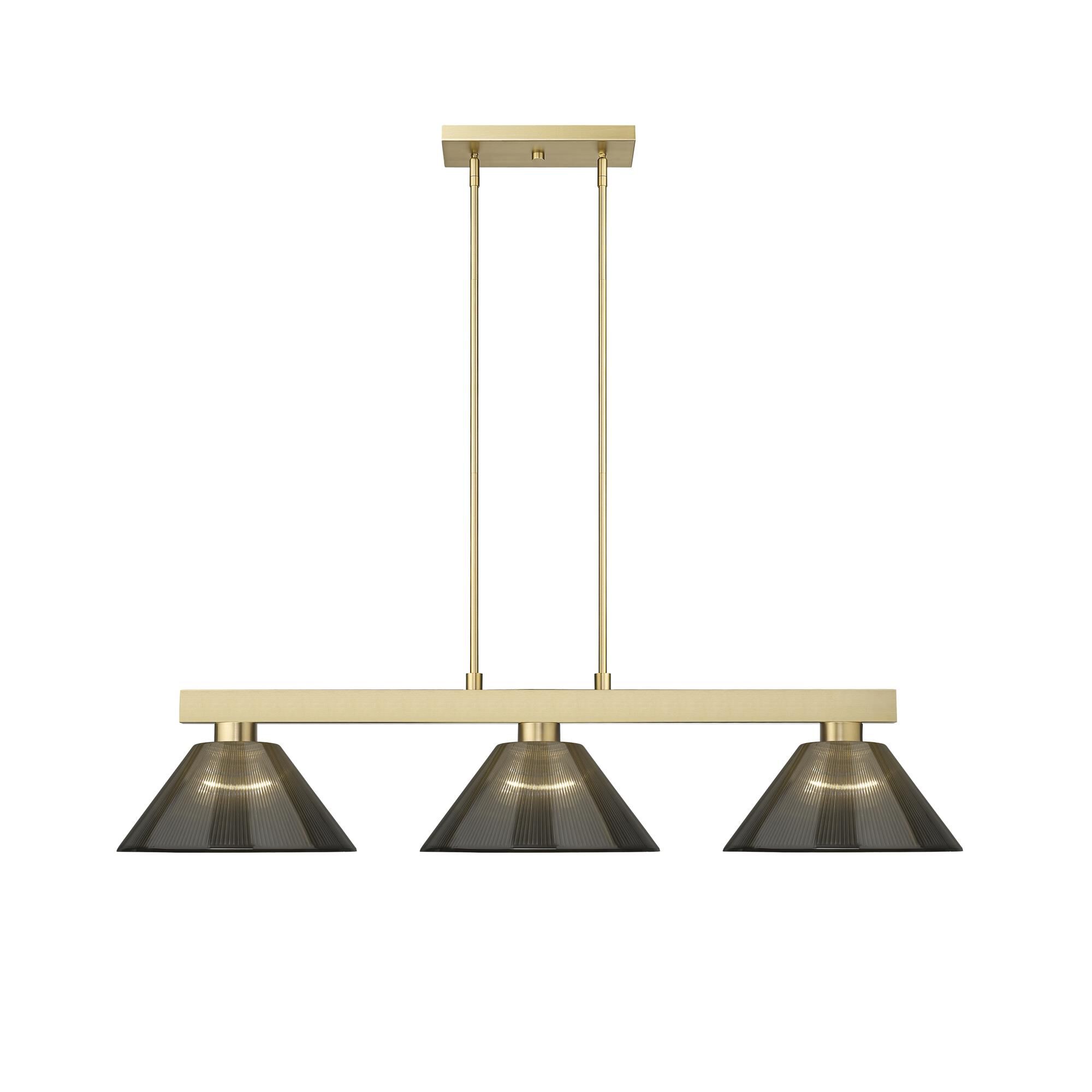 Shown in Modern Gold finish and Smoke glass and Smoke shade