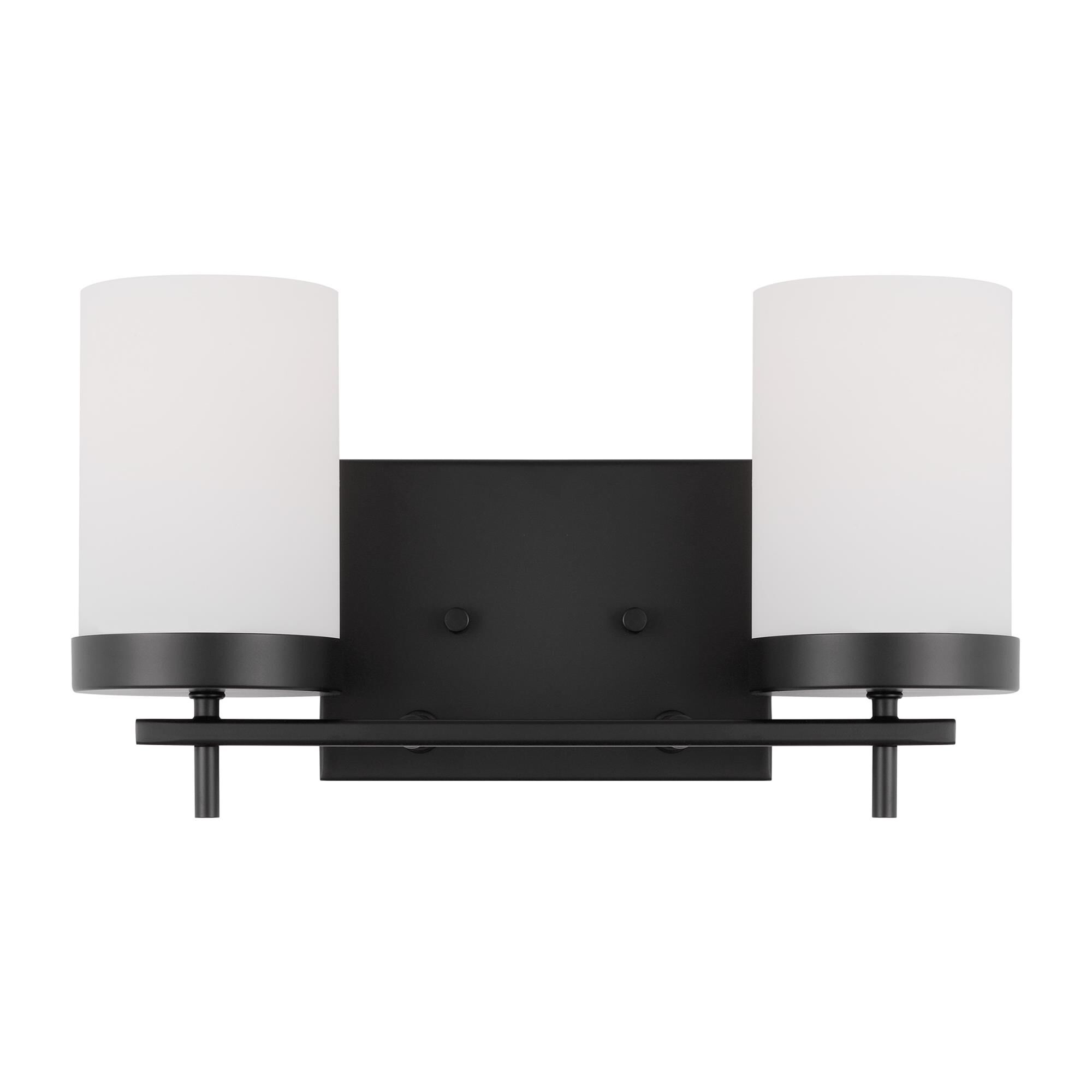Shown in Midnight Black finish and Etched / White Inside Glass s shade
