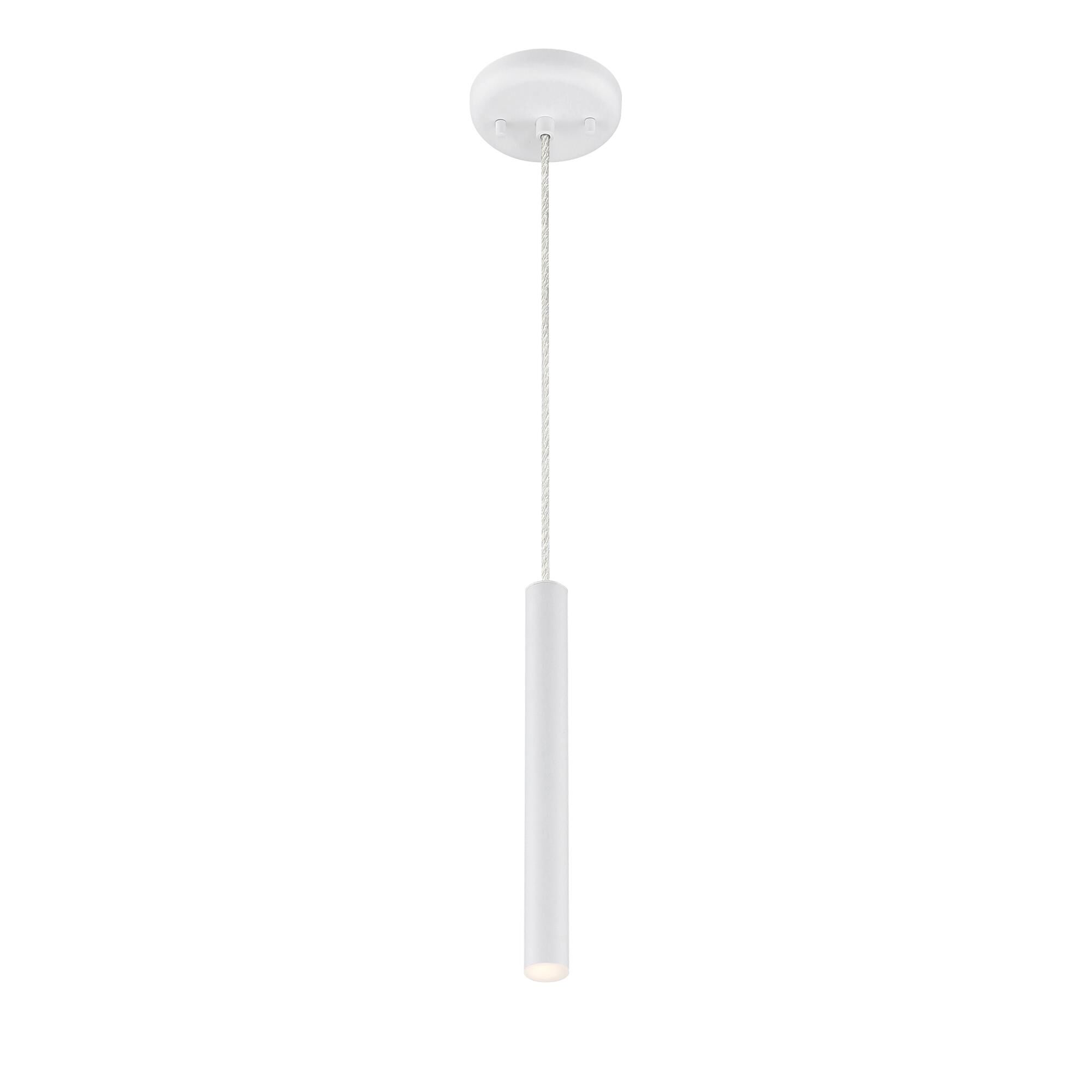 Shown in Matte White finish and Steel glass and Steel shade