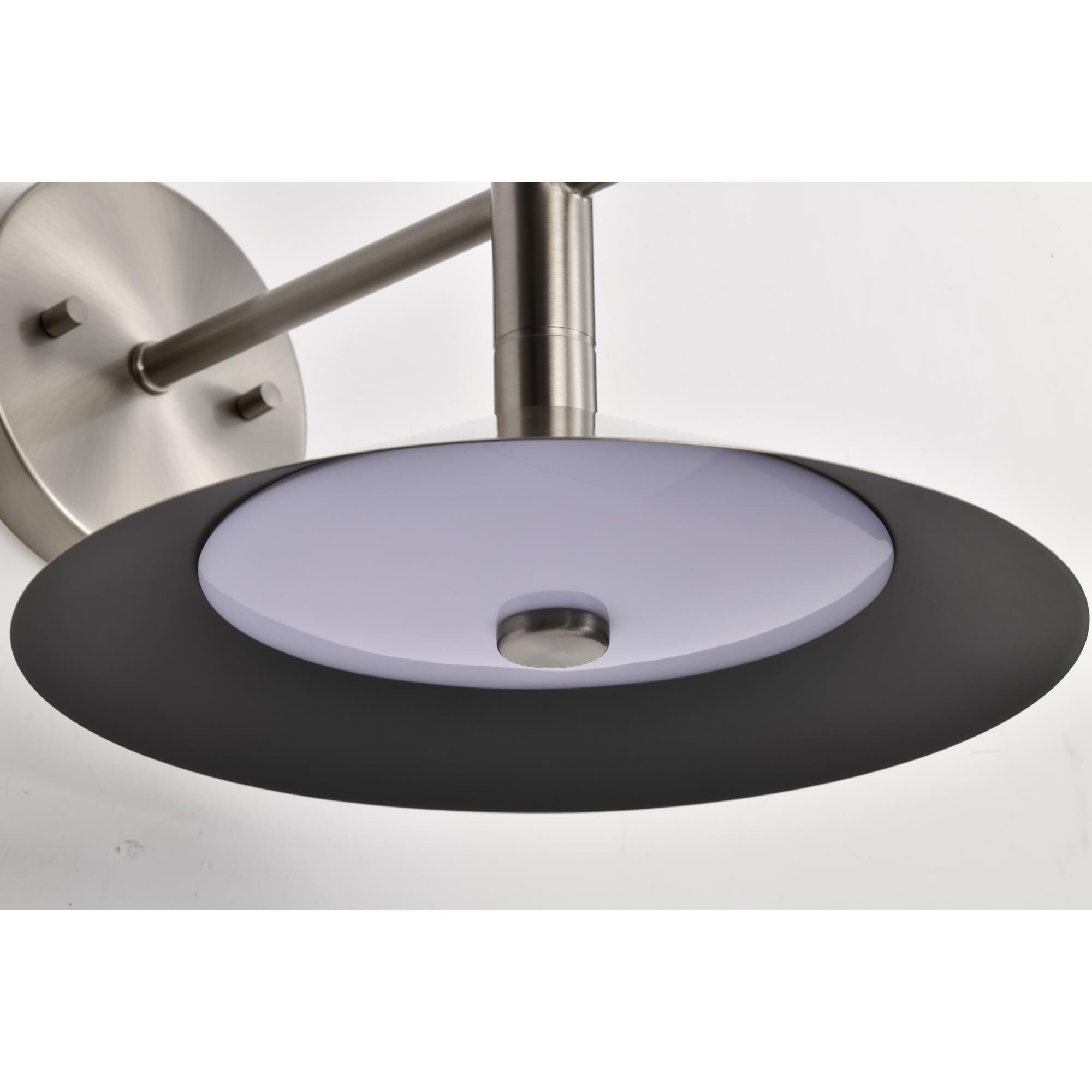 Shown in Brushed Nickel finish and Brushed Nickel shade