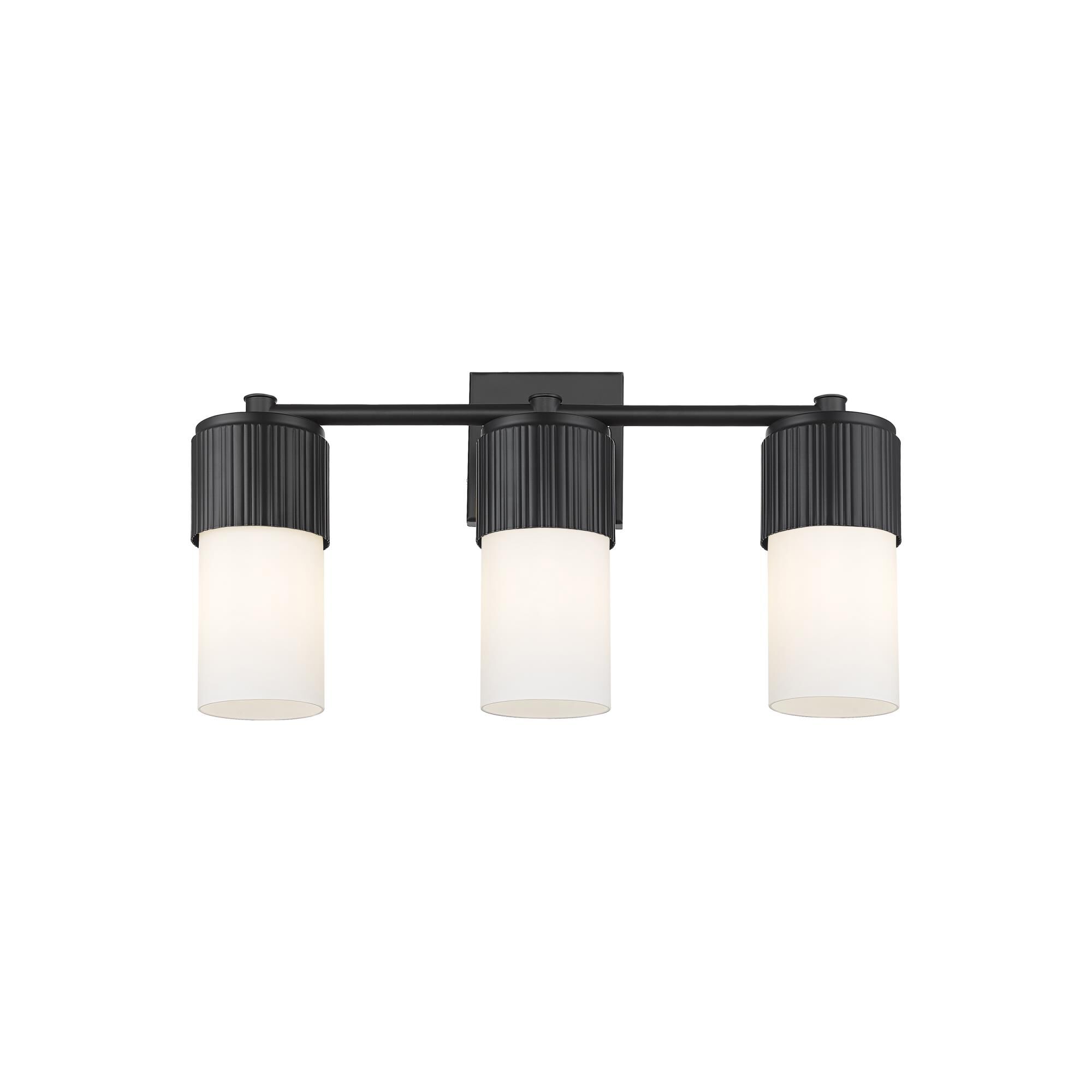 Shown in Matte Black finish and Matte White glass