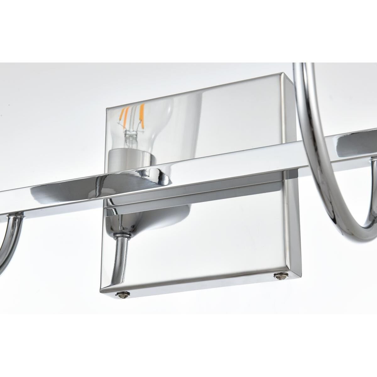 Shown in Chrome  finish and Clear glass