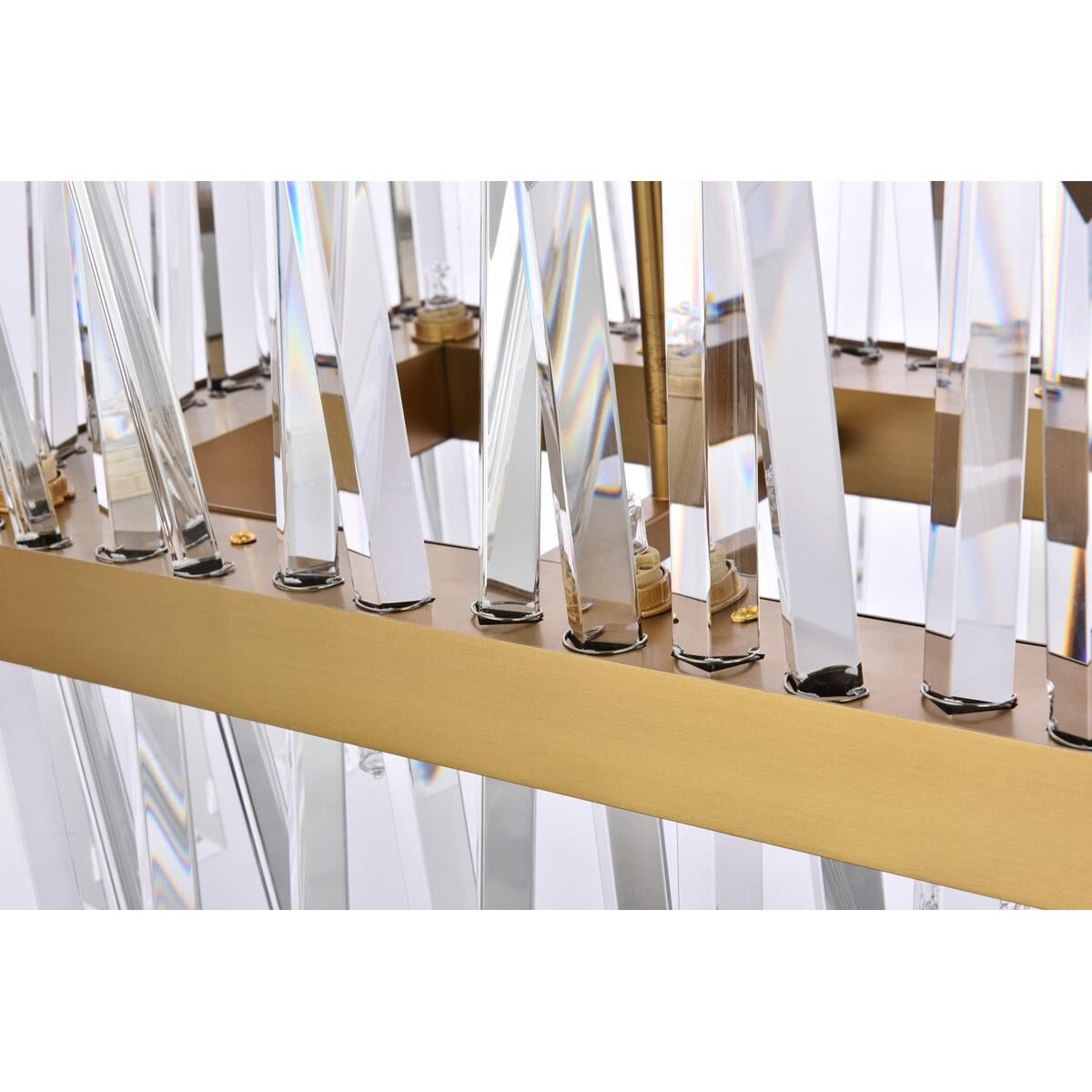 Shown in Satin Gold finish and Royal Cut Clear crystal