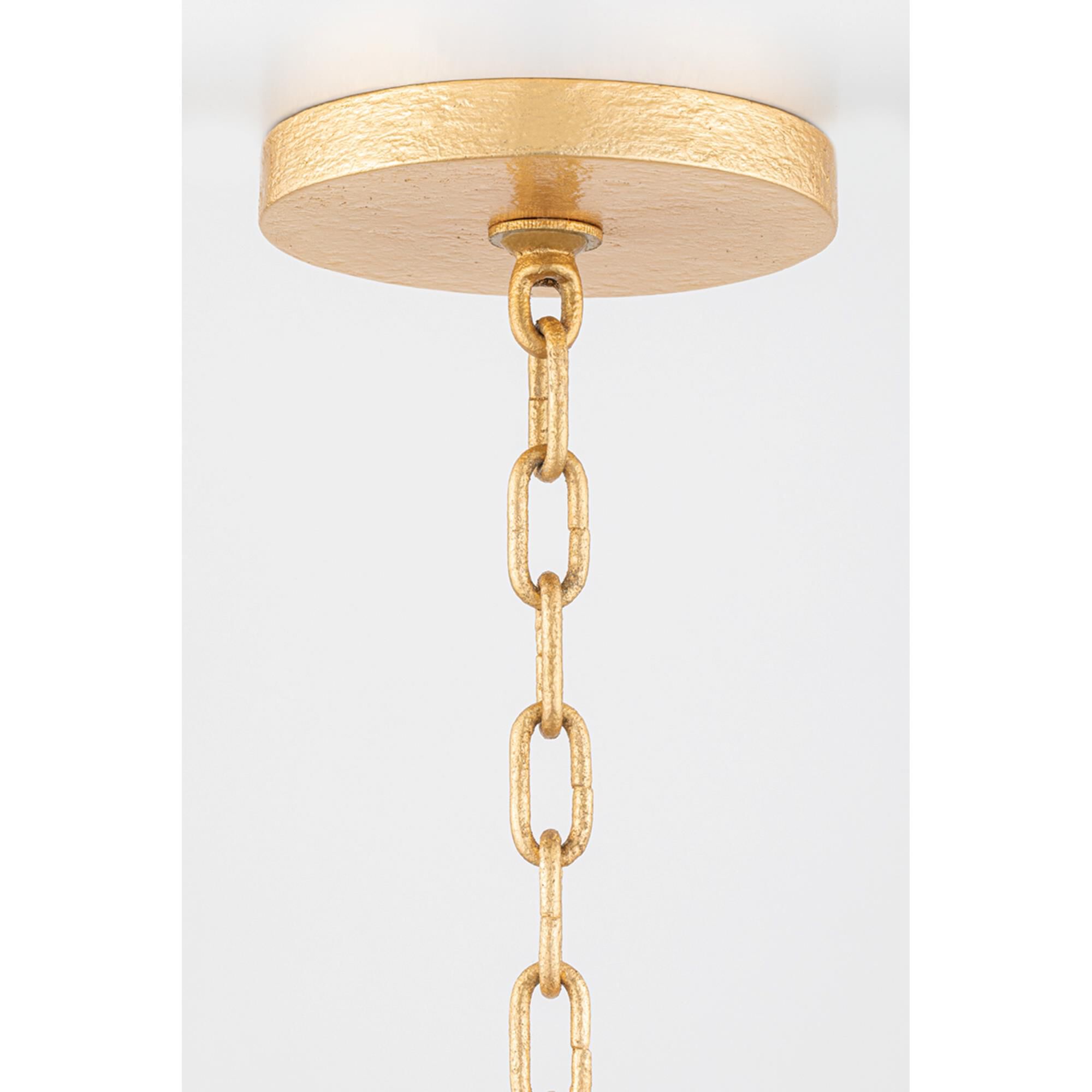 Shown in Gold Leaf finish and Belgian Linen shade