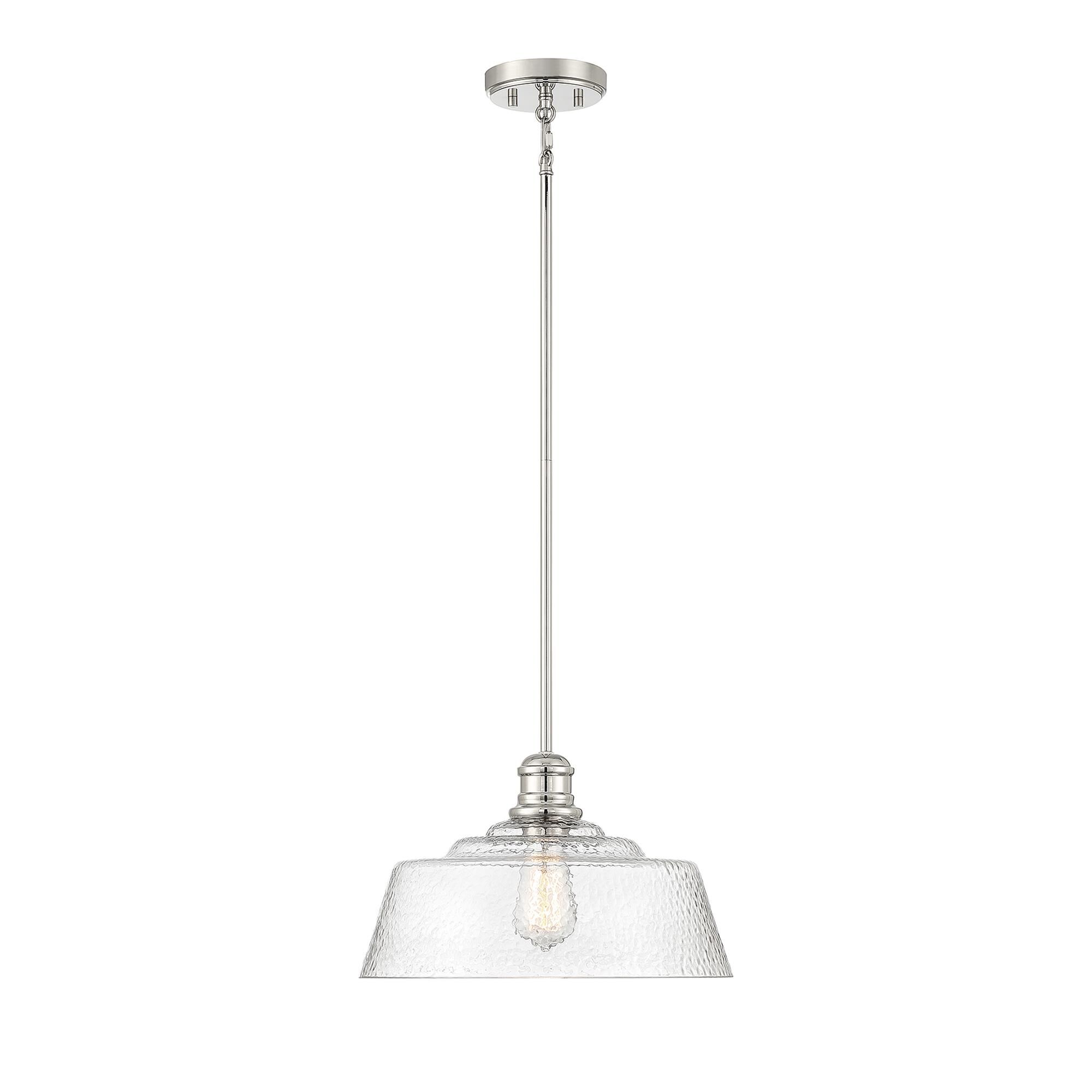 Shown in Polished Nickel finish and Vintage glass