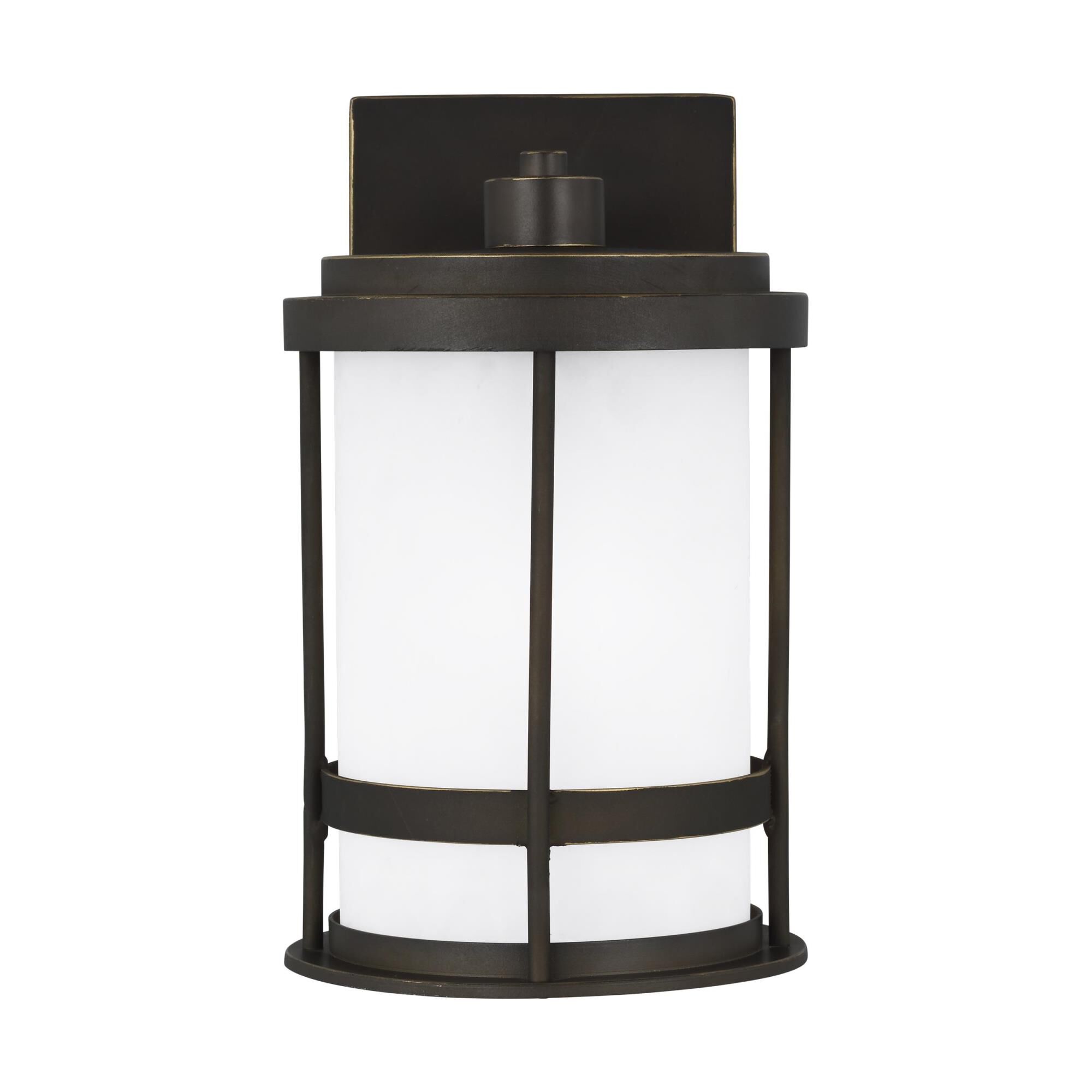 Shown in Antique Bronze finish and Satin Etched glass